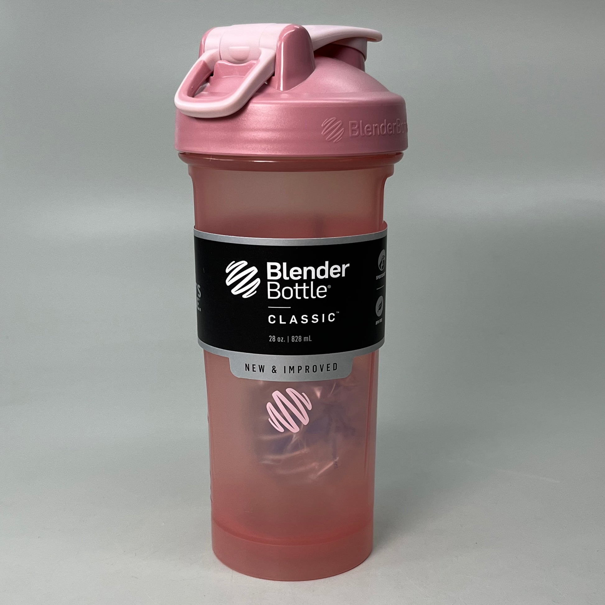 BLENDER BOTTLE Classic New & Improved BPA Free 28 oz. 828mL Pink