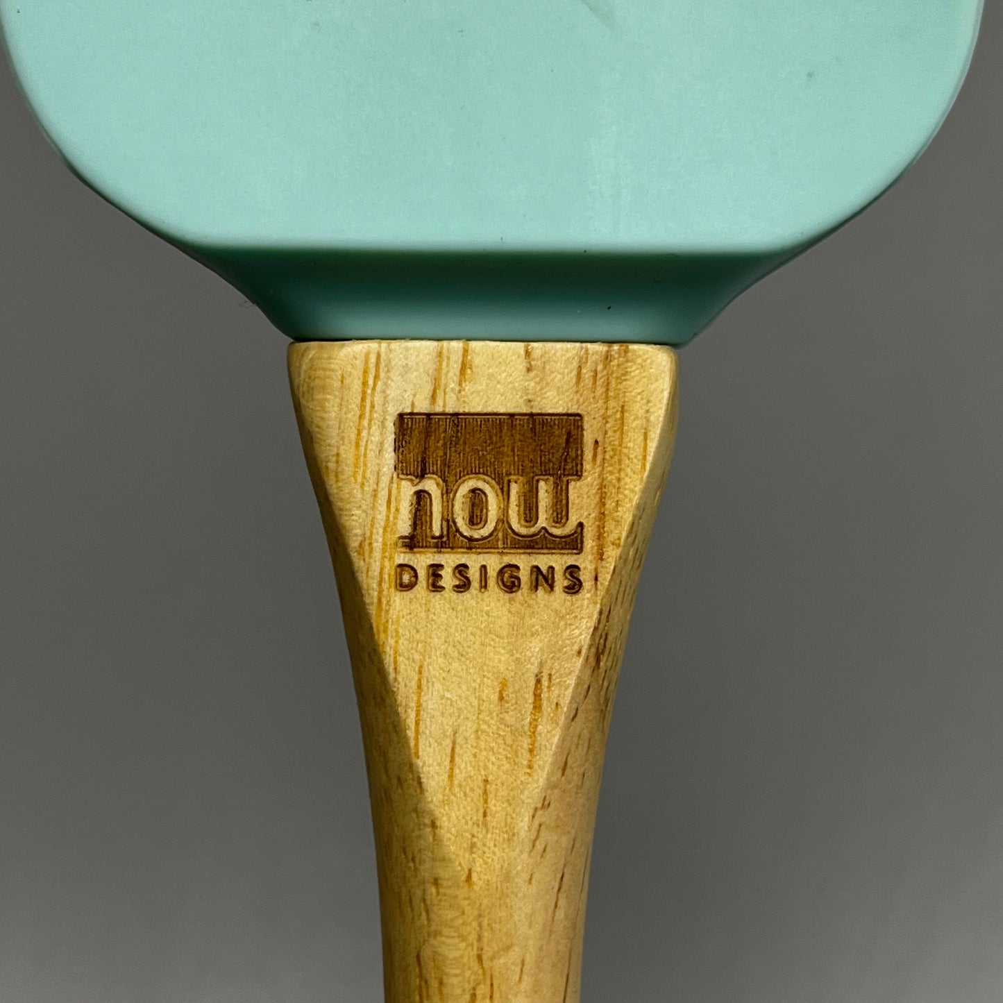 NOW DESIGNS Cats Meow Rubber Spoonula Wooden Handle 10" Teal 5113002 (New)