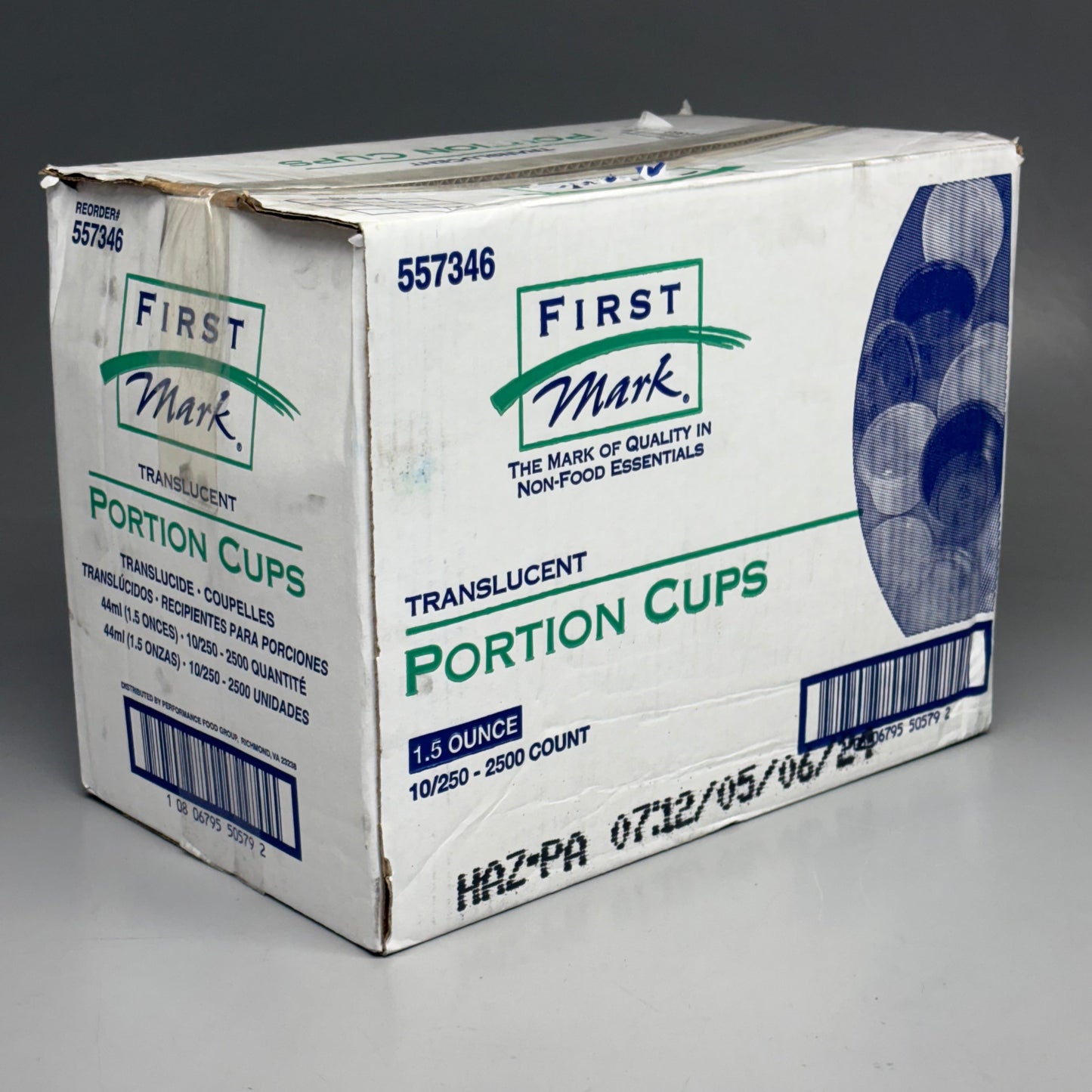 ZA@ FIRST MARK (2500 PACK) Portion Cup Translucent 557346 G