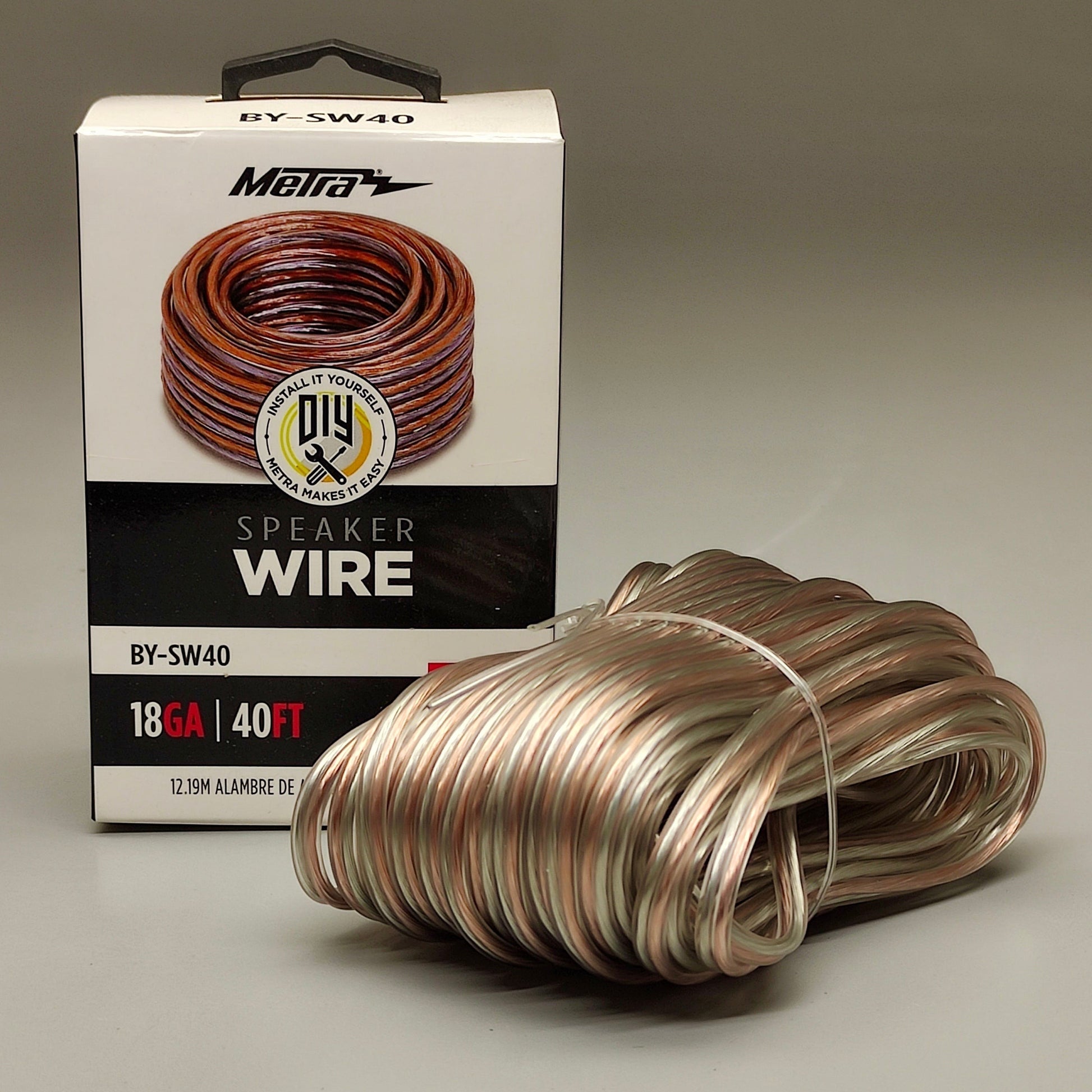 Metra - 40' Spool 18-Gauge Speaker Wire - Clear