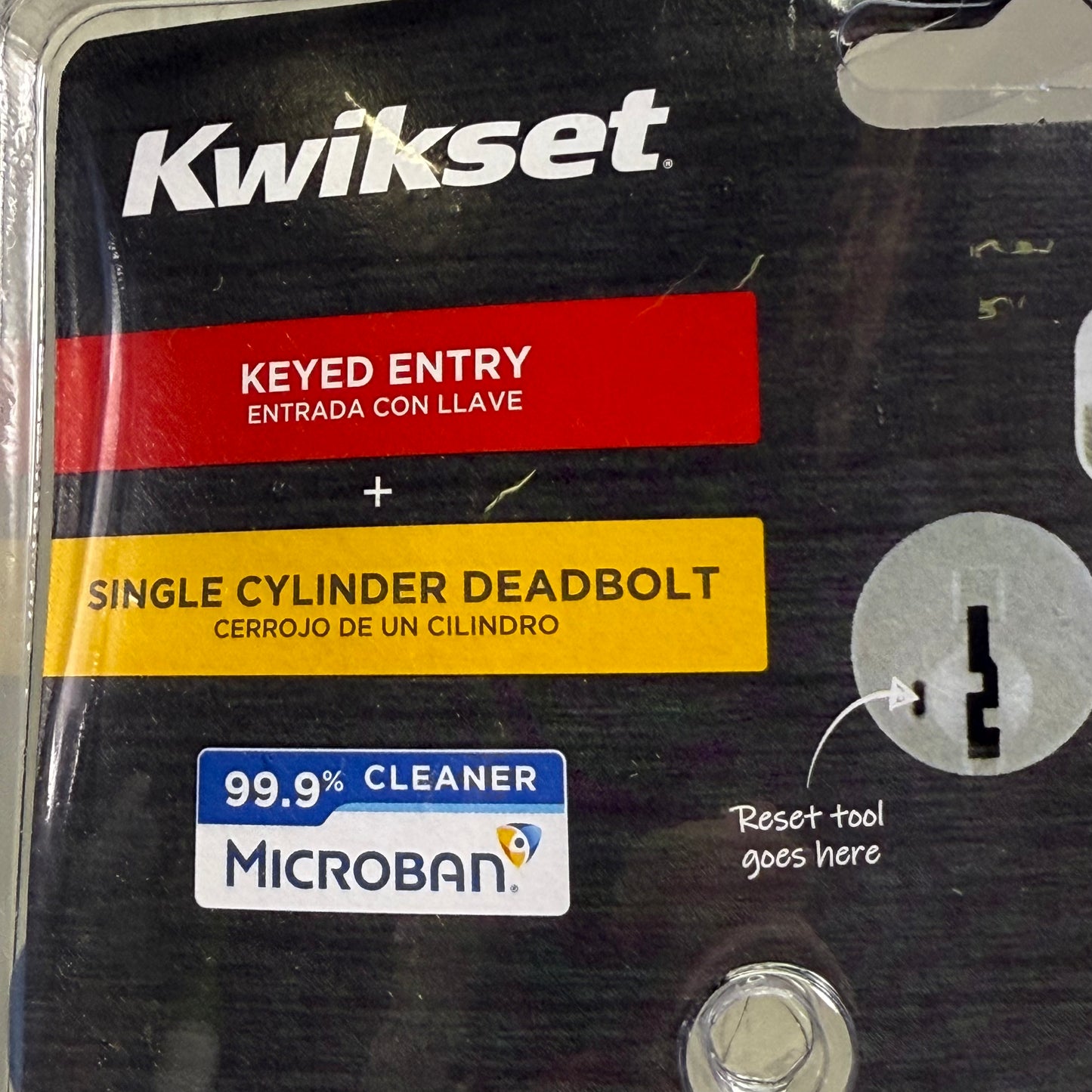 KWIKSET Keyed Entry & Single Cylinder Deadbolt Satin Nickel Finish 96900-422