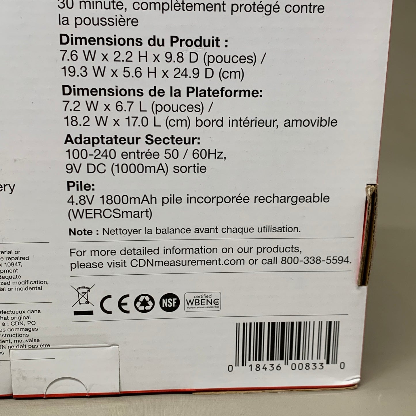 CDN (New!) SD1110X Submersible 22 Pound Digital Scale