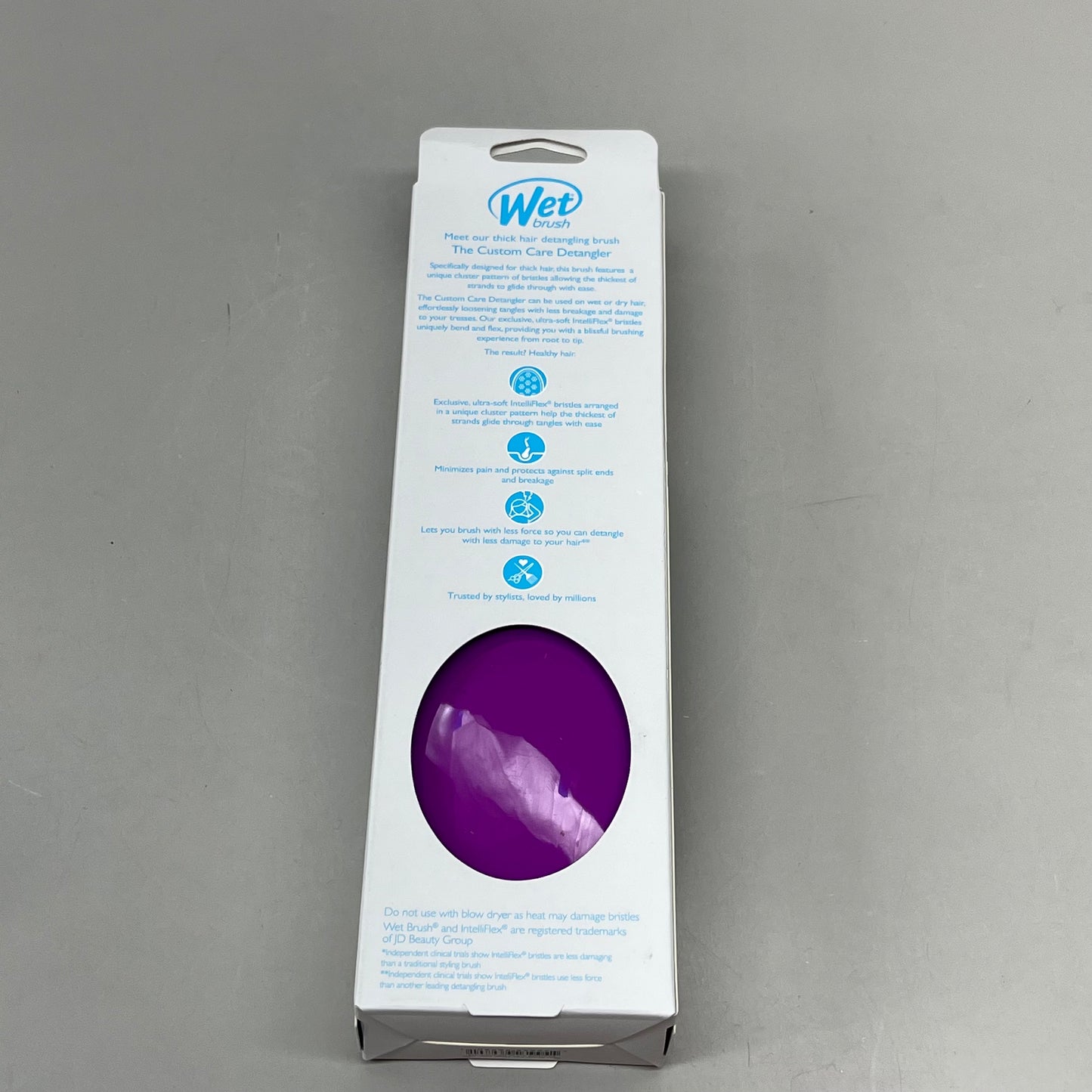 WET BRUSH (2 PACK) Custom Care Detangler Brush-Thick Hair Purple GYSPB830CCTH