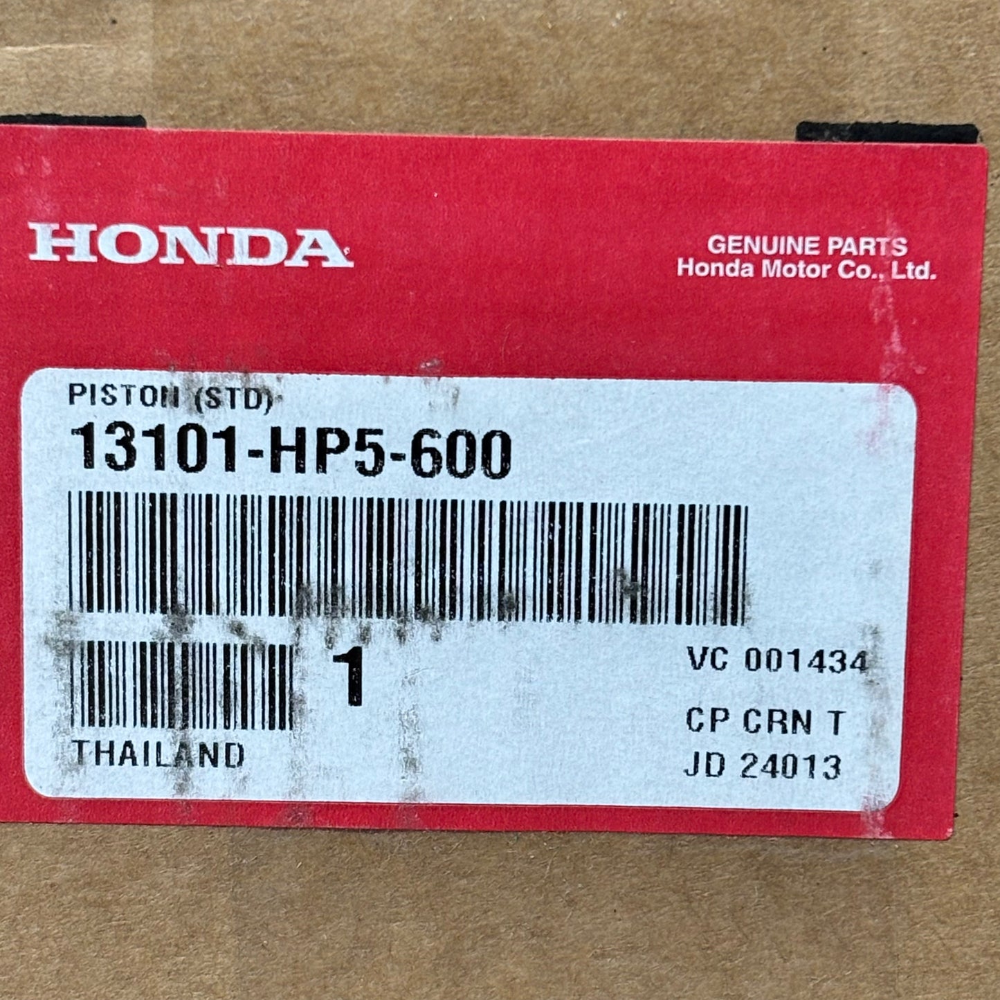 HONDA Piston STD FOREMAN RUBICON RANCHER - TRX420TM OEM 13101-HP5-600