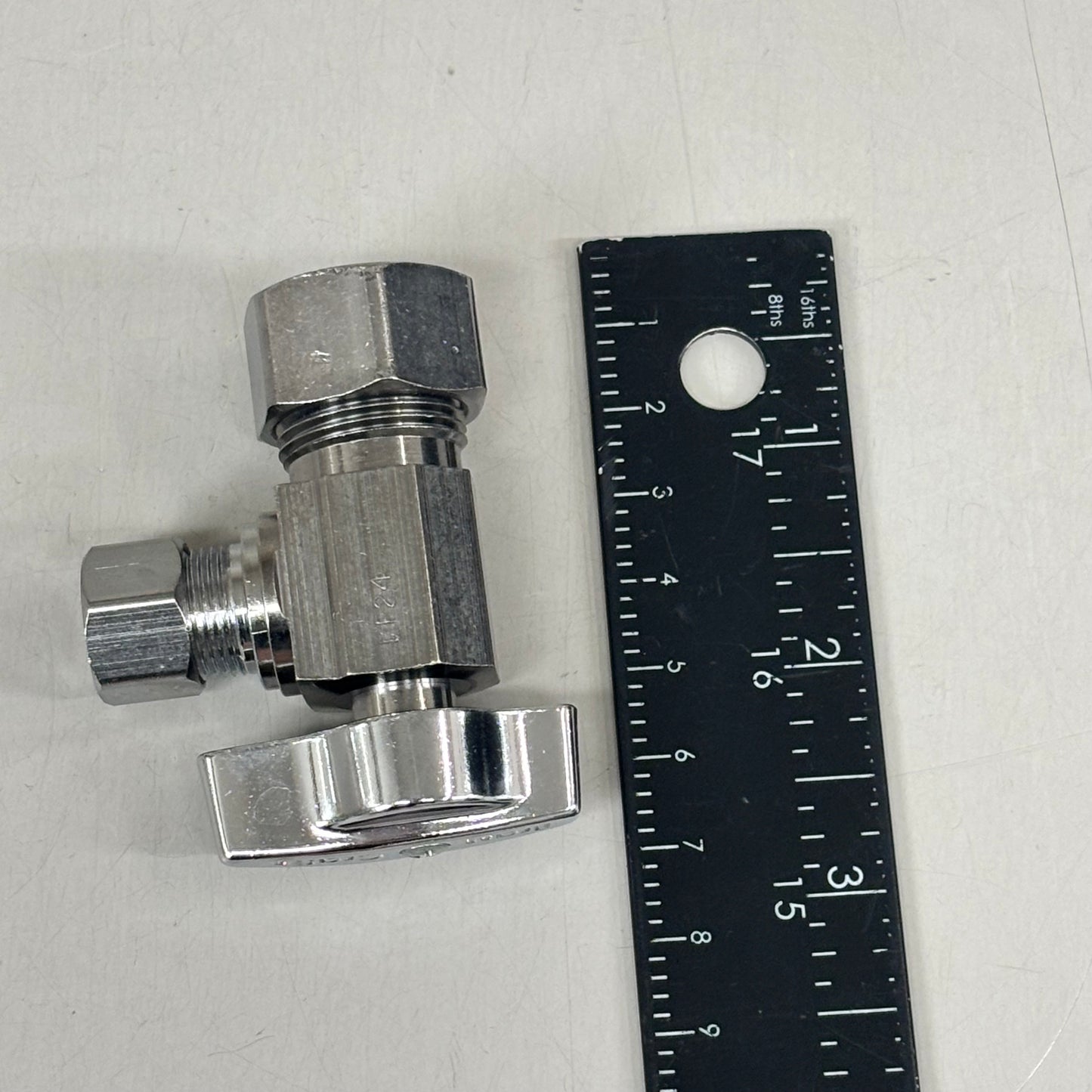 BRASSCRAFT 1/4 Turn Angle Ball Stop 1/2" NOM COMP In X 3/8" OD COMP Out KTCR19XC