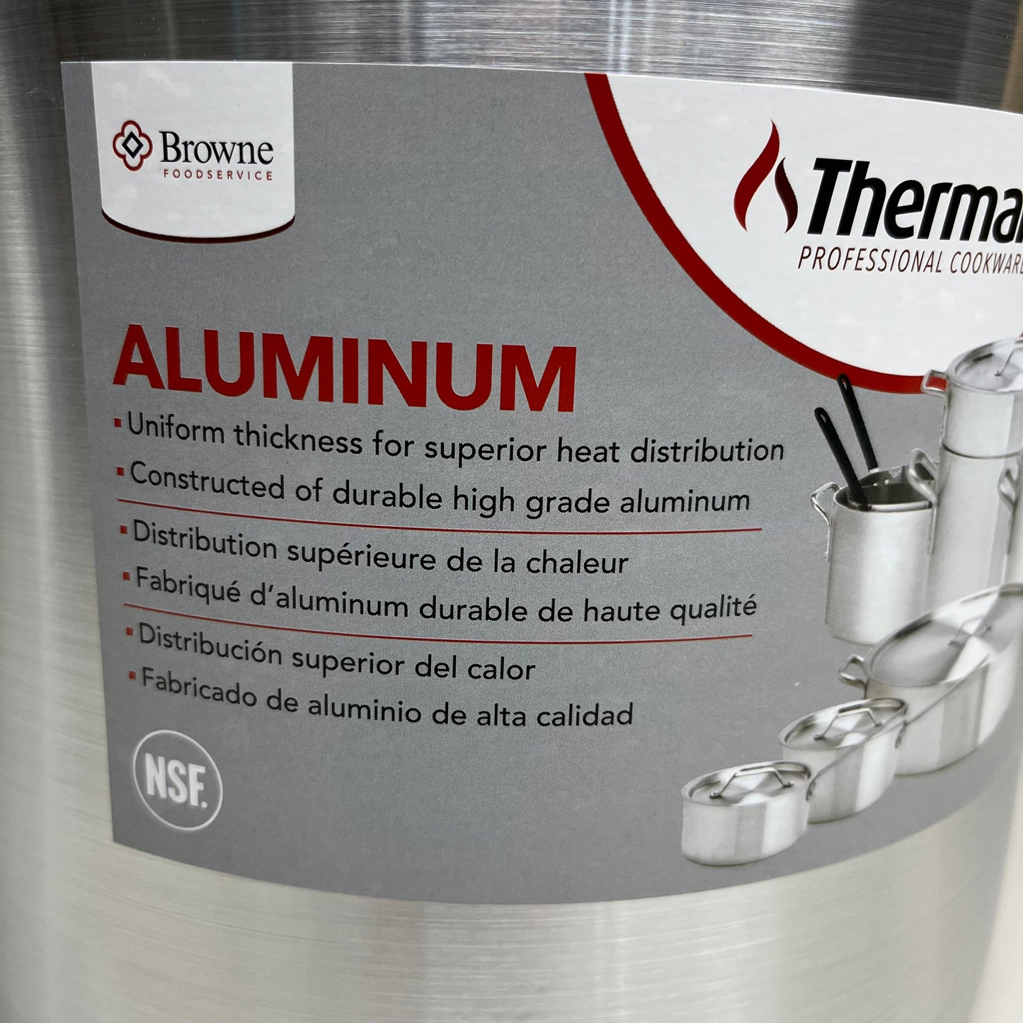 BROWNE Thermalloy Aluminum Stock Pot 8 quarts 5814108 (New)