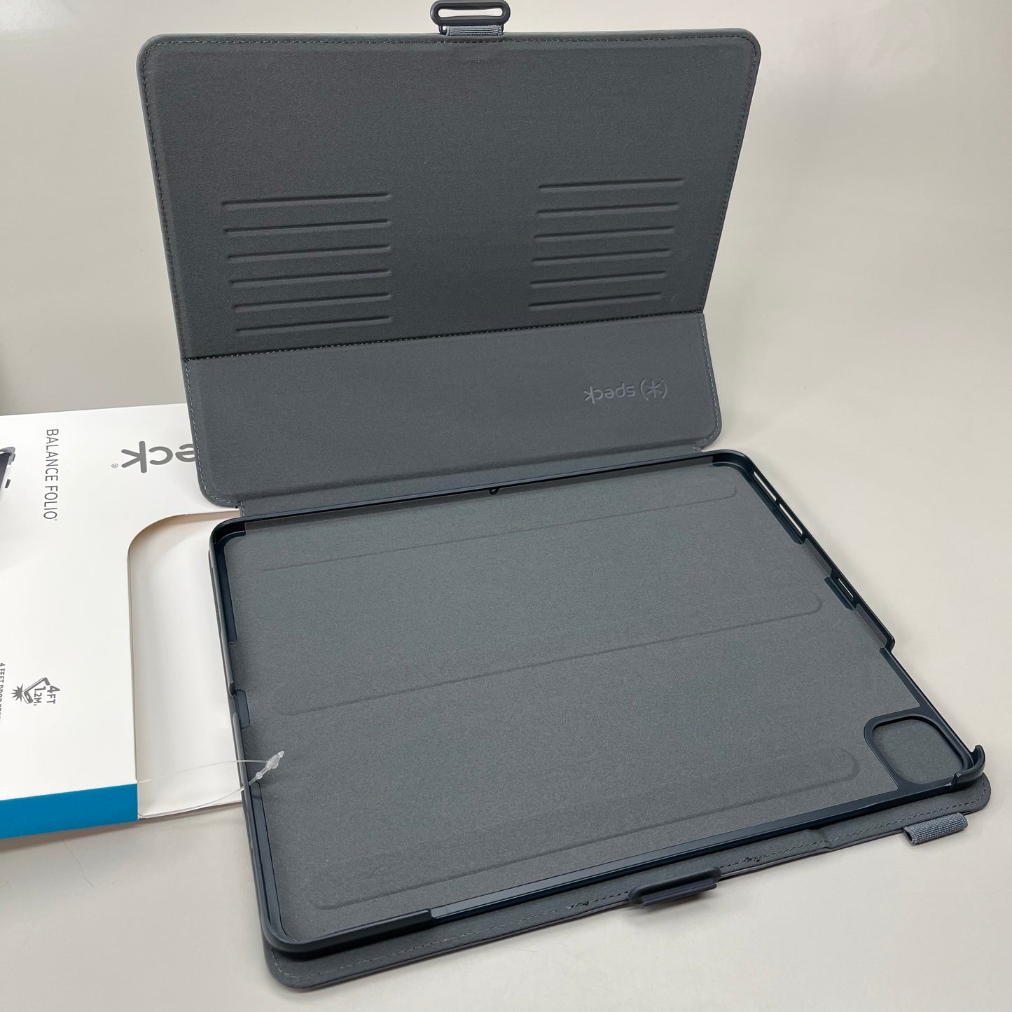 SPECK Balance Folio Apple Ipad Case Camera Shield Stand Ipad Pro 12.9 2018-2022 Grey