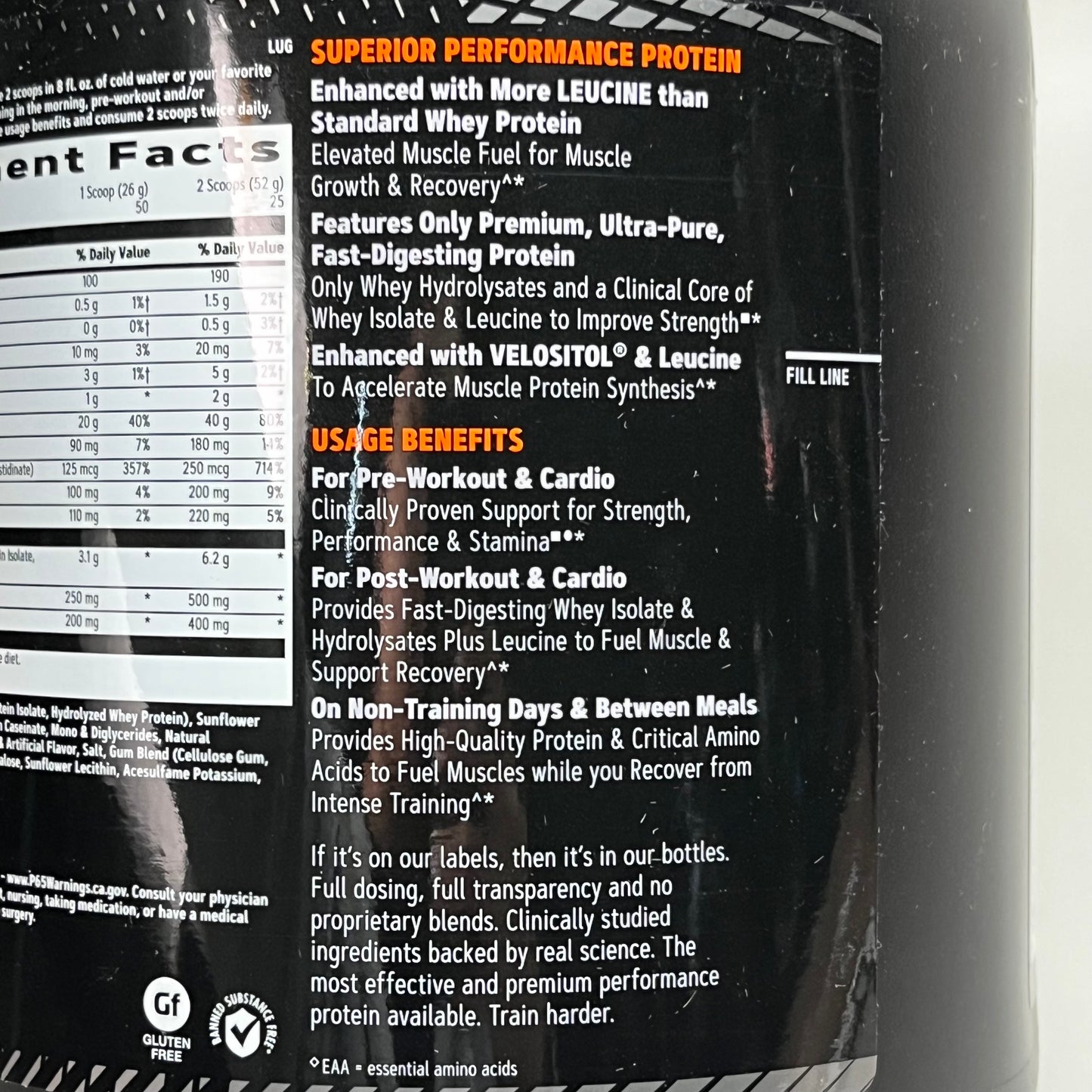 GNC AMP Wheybolic Muscle Performance Banana Milkshake 45.9 oz. 1300g 0