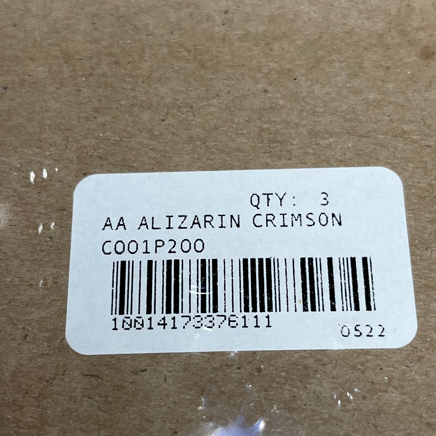 GRUMBACHER 3-PACK! Academy Acrylic Alizarin Crimson 6.76 fl oz/200 ml C001P200 (New)