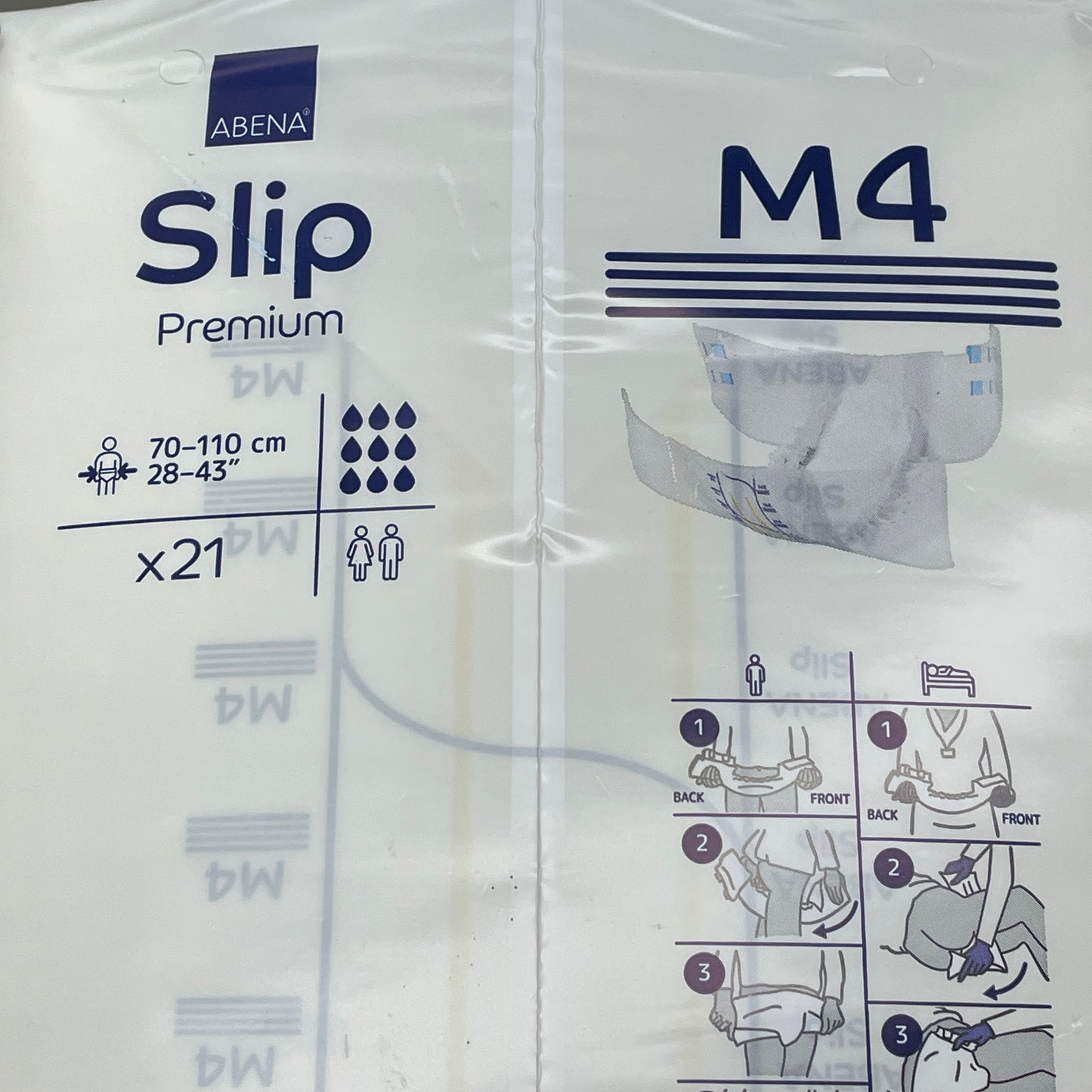 ABENA Slip Premium Incontinence Brief Maximum Absorbency (21 pcs) Sz Medium M4