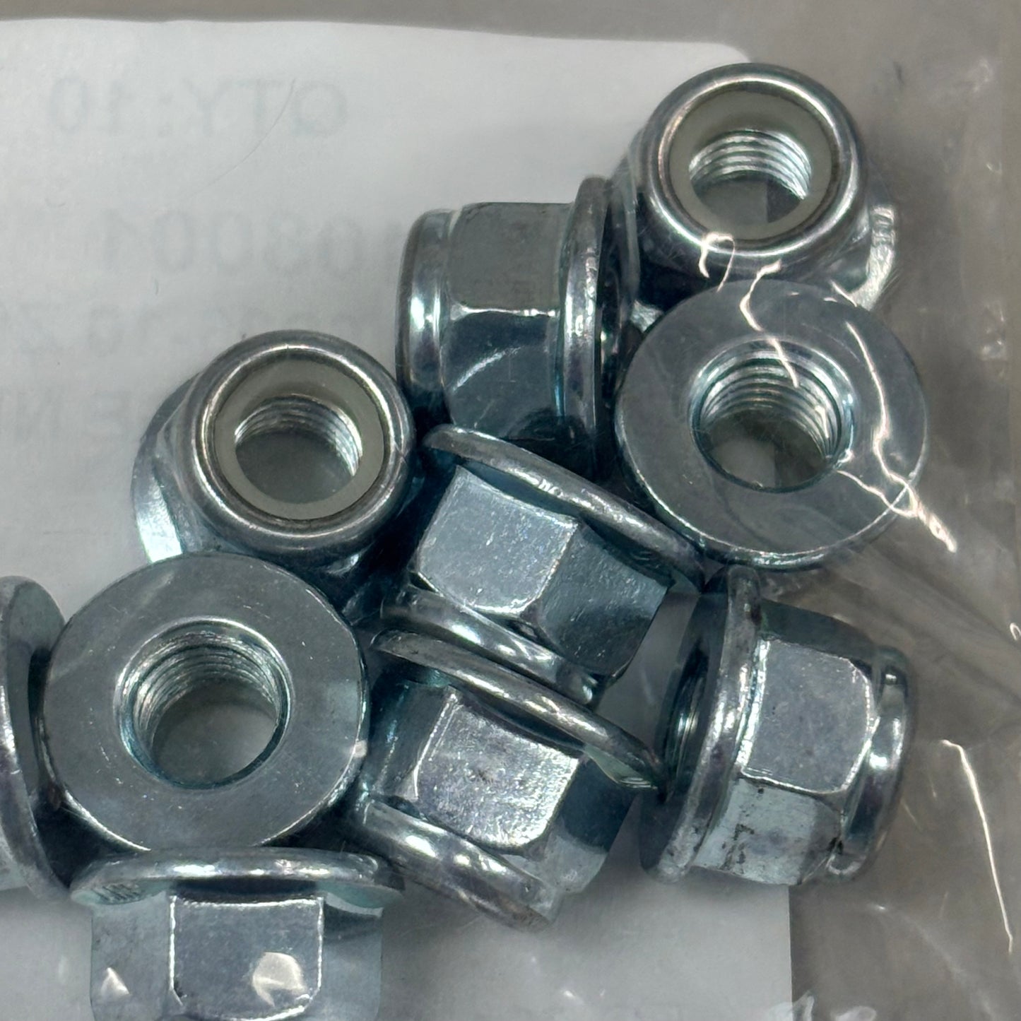 METRIC THREADED (3 PACK, 10 EACH)Nylon Insert Flange Nuts M 8 DIN Chrome 6926-10