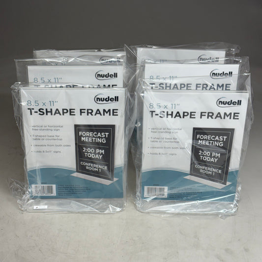 (5 PACK) NUDELL Acrylic Sign Holder 8.5 x 11, case of size sign holders Clear 38020