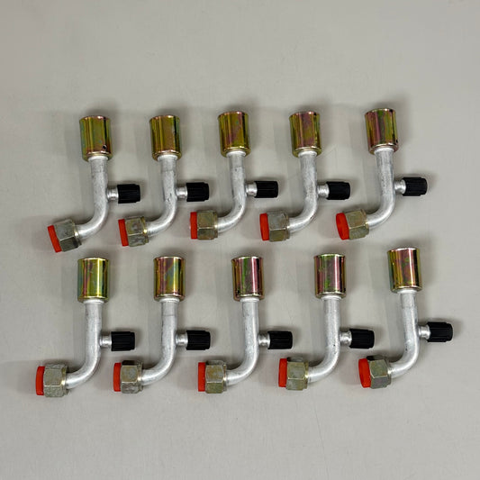 GLOBAL AIR (10 PACK!) Air Conditioning Wisepick Straight 4 1/2" x 1" Silver FT-1138