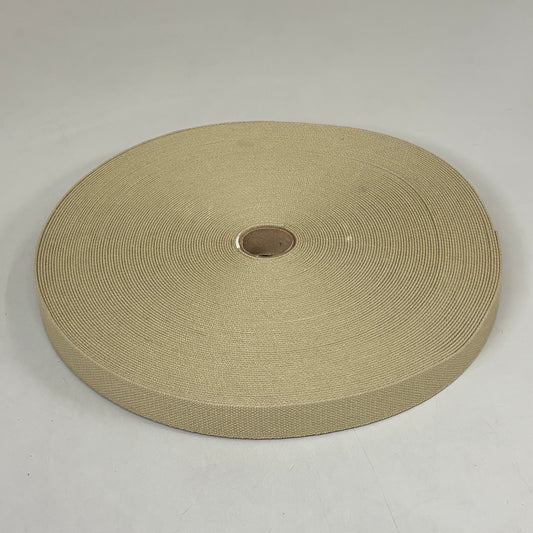NORTH EAST KNITTING Heavy Duty Cotton Webbing/Belting 1-1/4"x50yds Beige WCAW