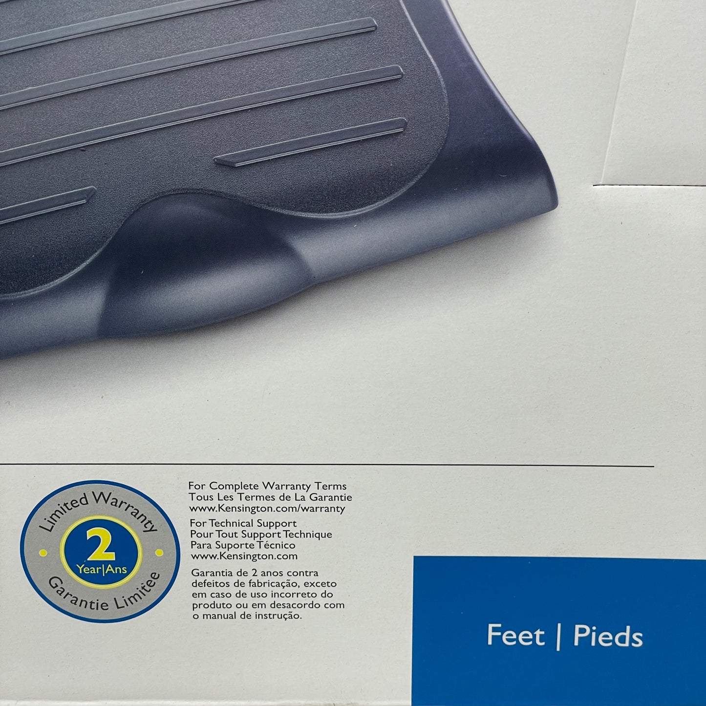 KENSINGTON SoleSaver Foot Rest 3 Tilt Settings Large Non-Skid Surface Black K56152US