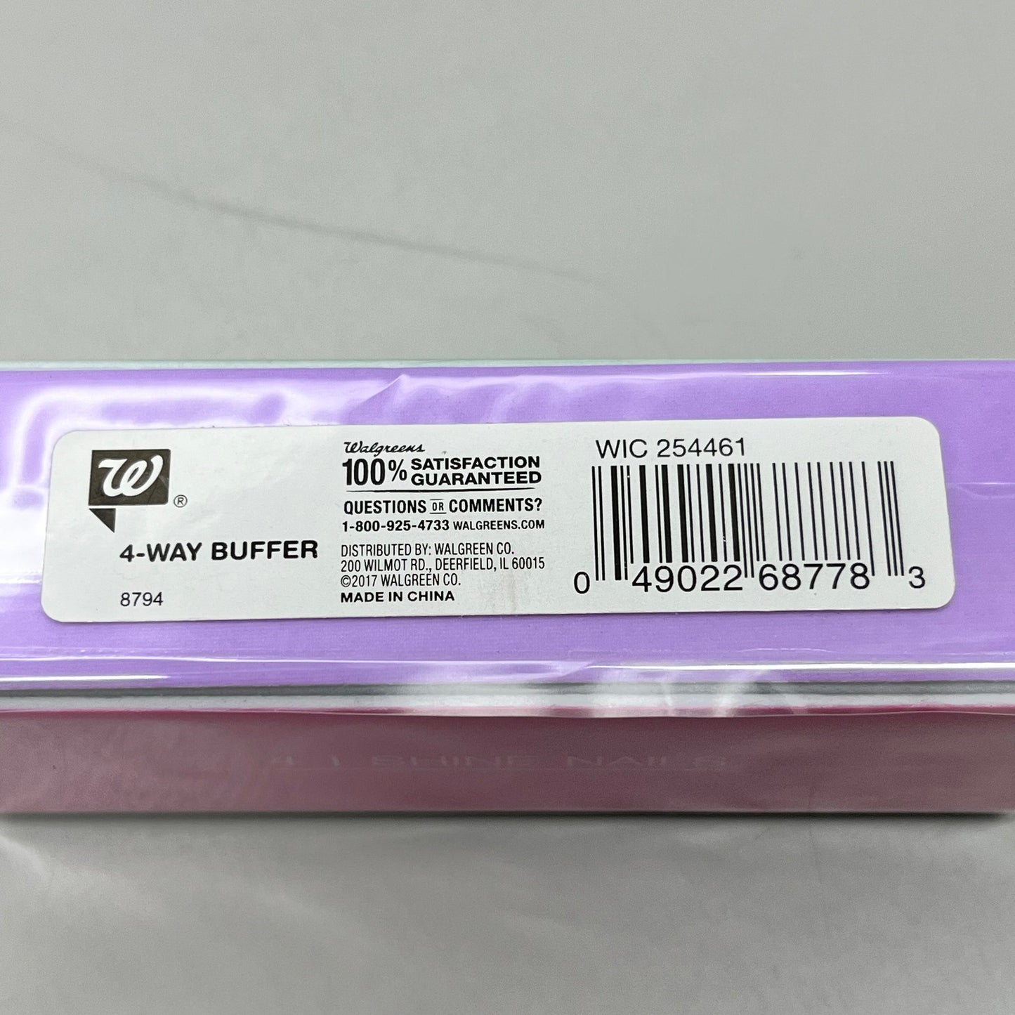 ZA@ WALGREENS (6 PACK!) 4-Way Nail Buffer 3 1/2" Multi-Color WIC 254461 C