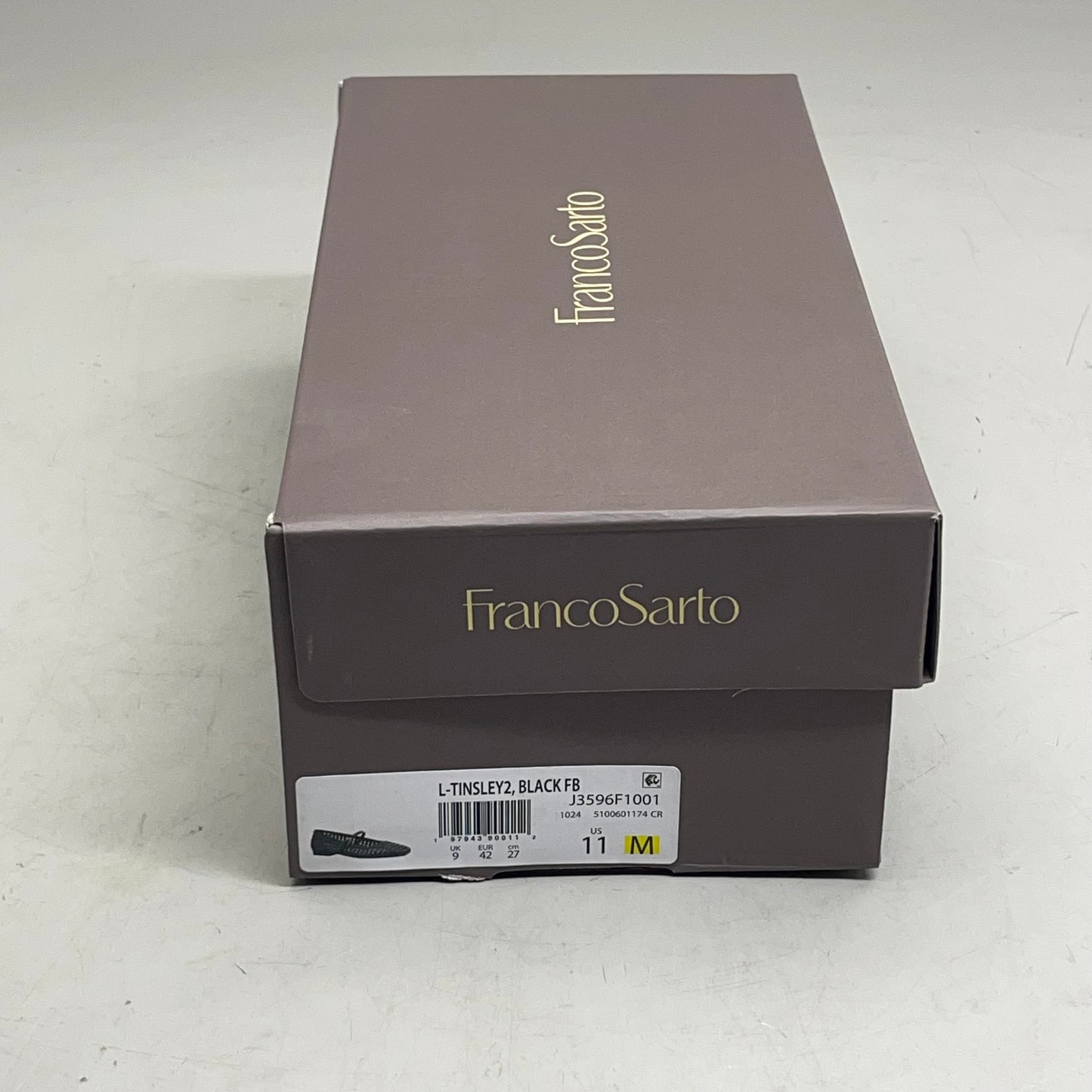 FRANCO SARTO L-Tinsley Mary Jane Women's Flat SZ M 11 Black