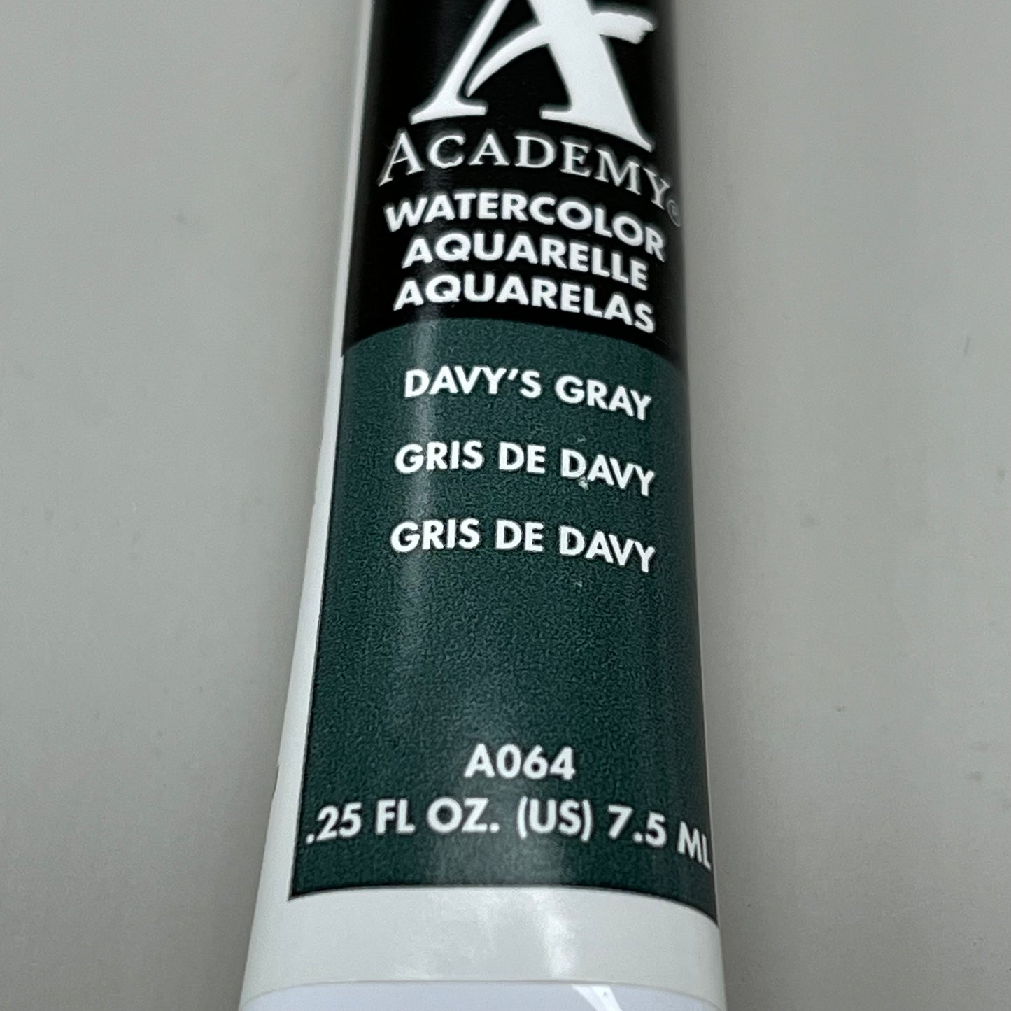 GRUMBACHER 6-PACK! Academy Watercolor Paint Davys Gray .25 fl oz / 7.5 ml A064 (New)