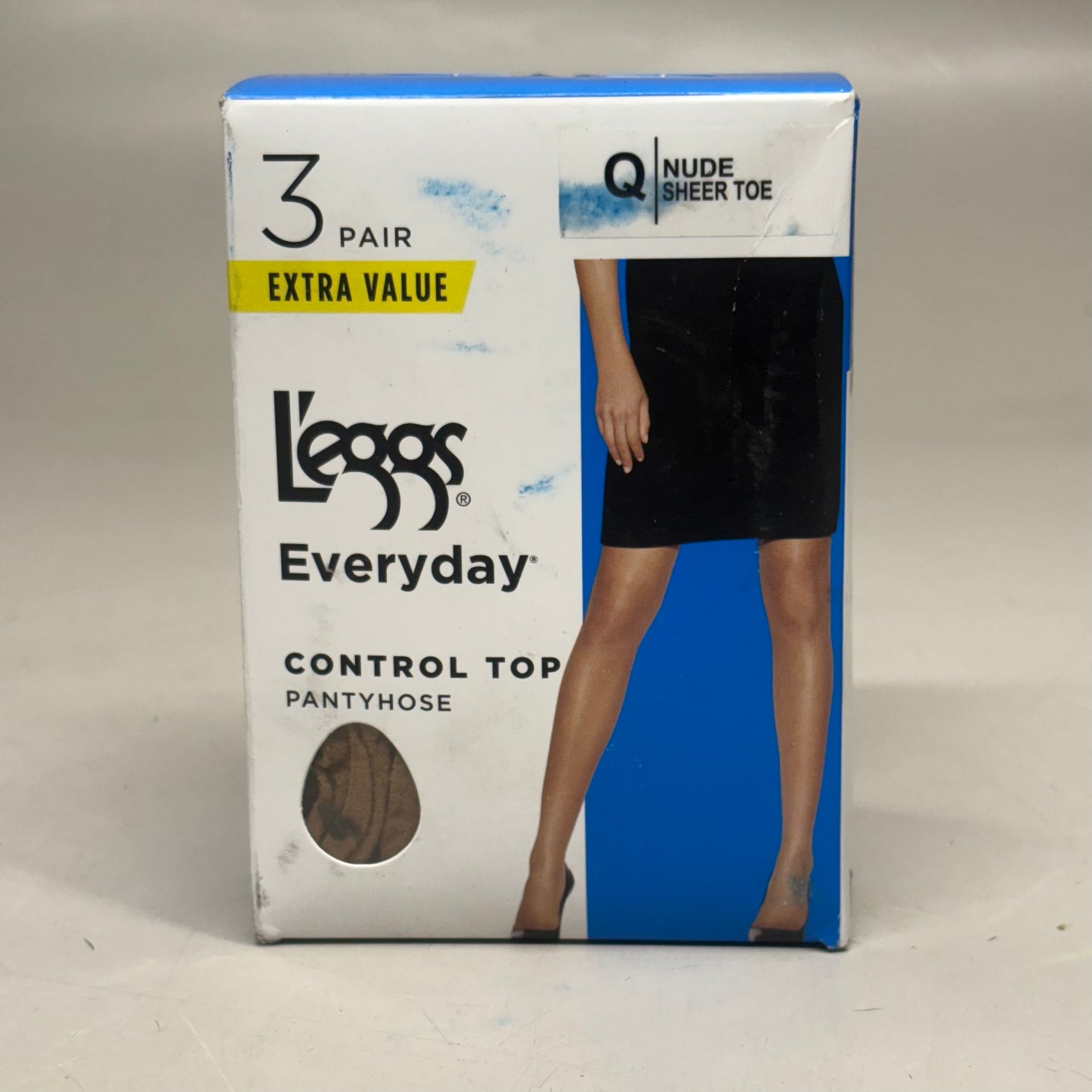 (3 PACK 9 TOTAL) L'EGGS Everyday Sheer Nude Pantyhose Size L Q00J96