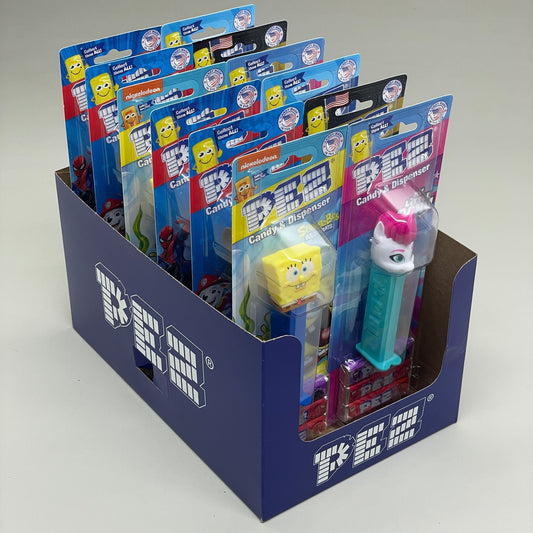 PEZ (12 PACK) Assorted Characters Candy Dispensers 3 Flavors BB 04/29 079503