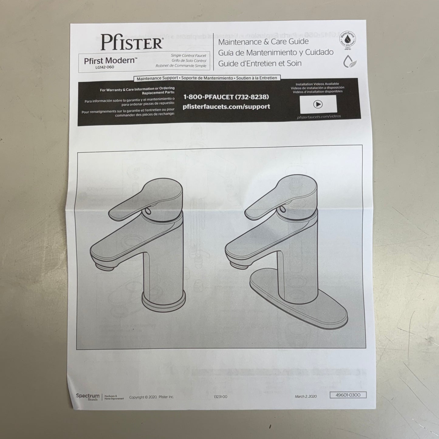 PFISTER Bathroom Faucet Pfirst Modern LG142-0600