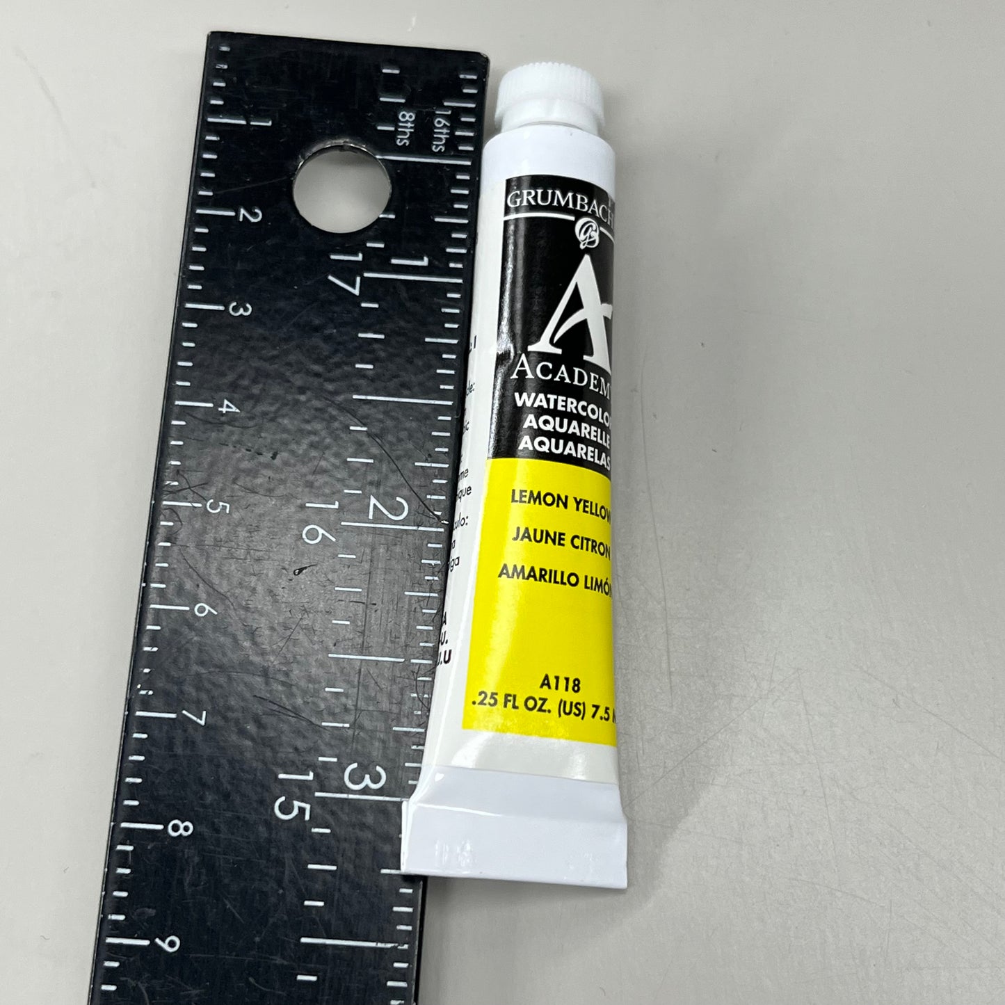 GRUMBACHER 6-PACK! Academy Watercolor Paint Lemon Yellow .25 fl oz / 7.5 ml A118 (New)