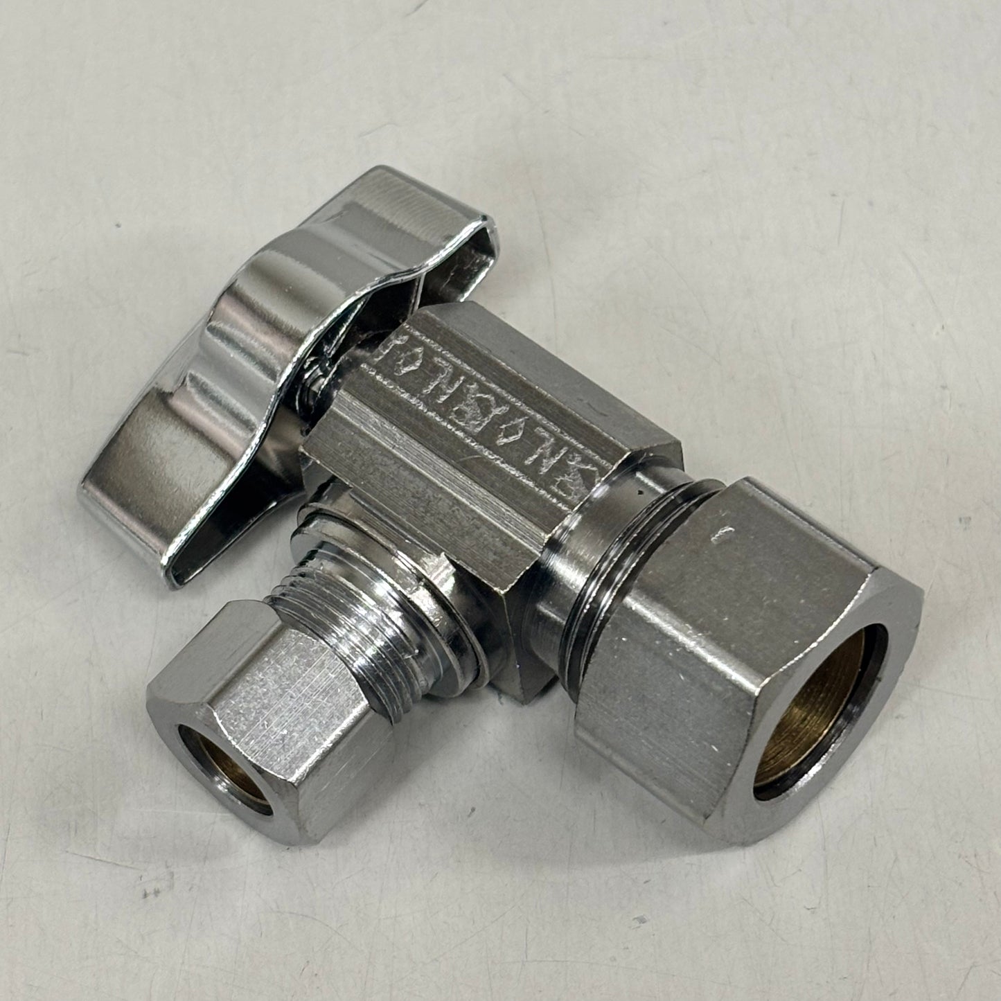 BRASSCRAFT 1/4 Turn Angle Ball Stop 1/2" NOM COMP In X 3/8" OD COMP Out KTCR19XC