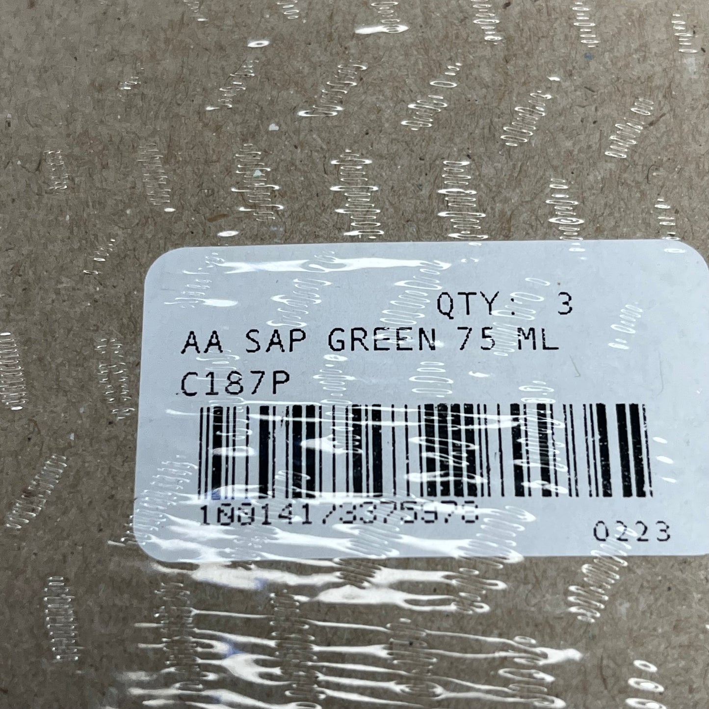 GRUMBACHER 3-PACK! Academy Acrylic Sap Green 2.5 fl oz / 75 ml C187P (New)