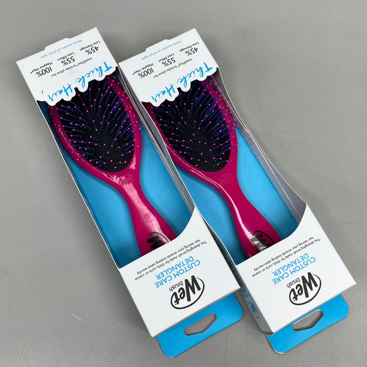 WET BRUSH (2 PACK) Custom Care Detangler Brush-Thick Hair Pink GYSPB830CCTH