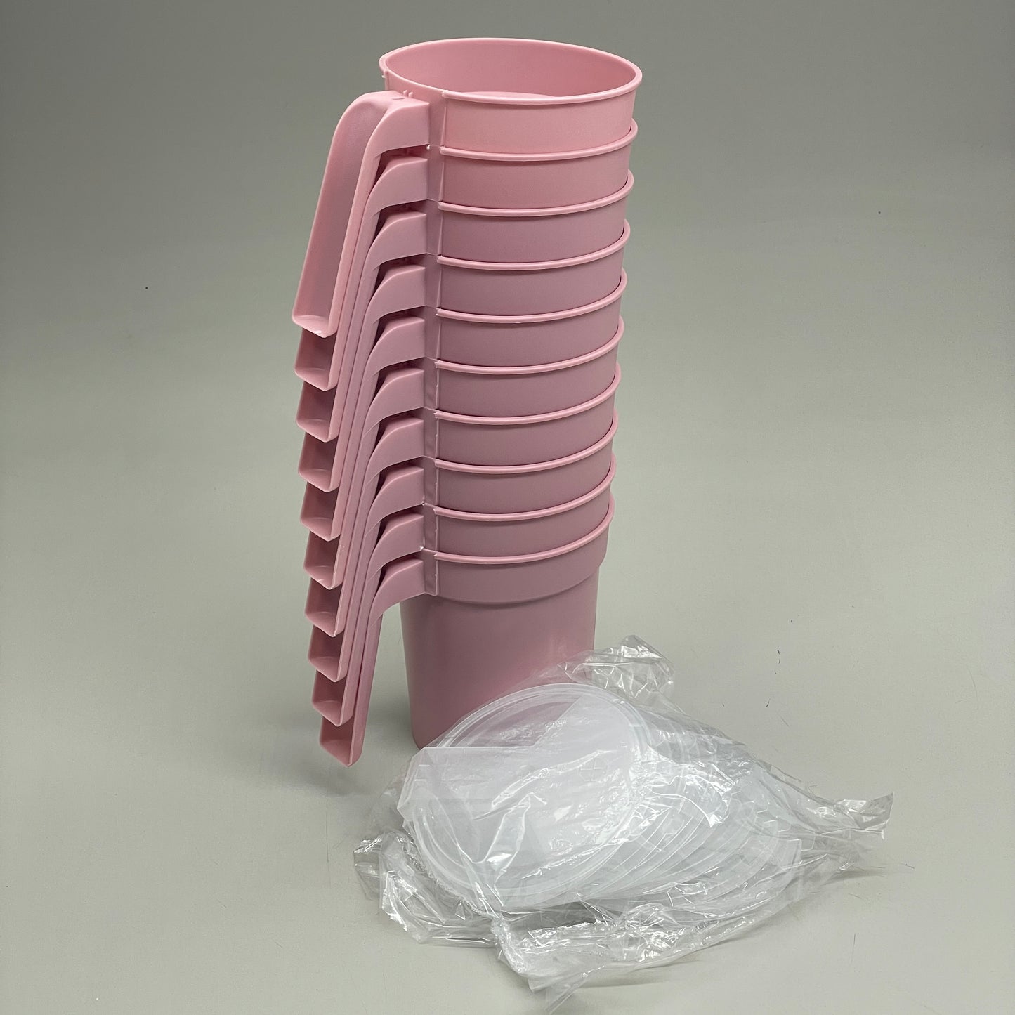 MEDEGEN MEDICAL PRODUCTS (100 PK) Bedside Pitcher w/ Straw Port & Lid Rose 28 oz H222-10