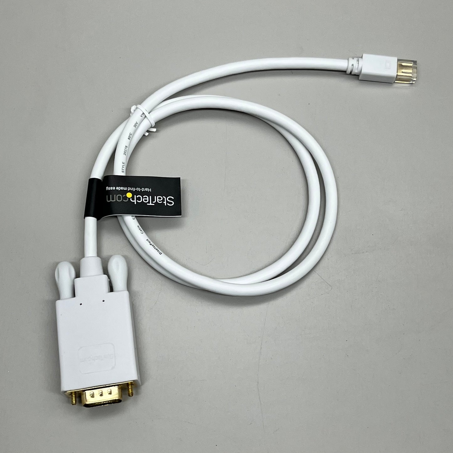 STARTECH.COM (2PK!) DisplayPort to VGA Adapter Converter Cable 3ft/0.9m White