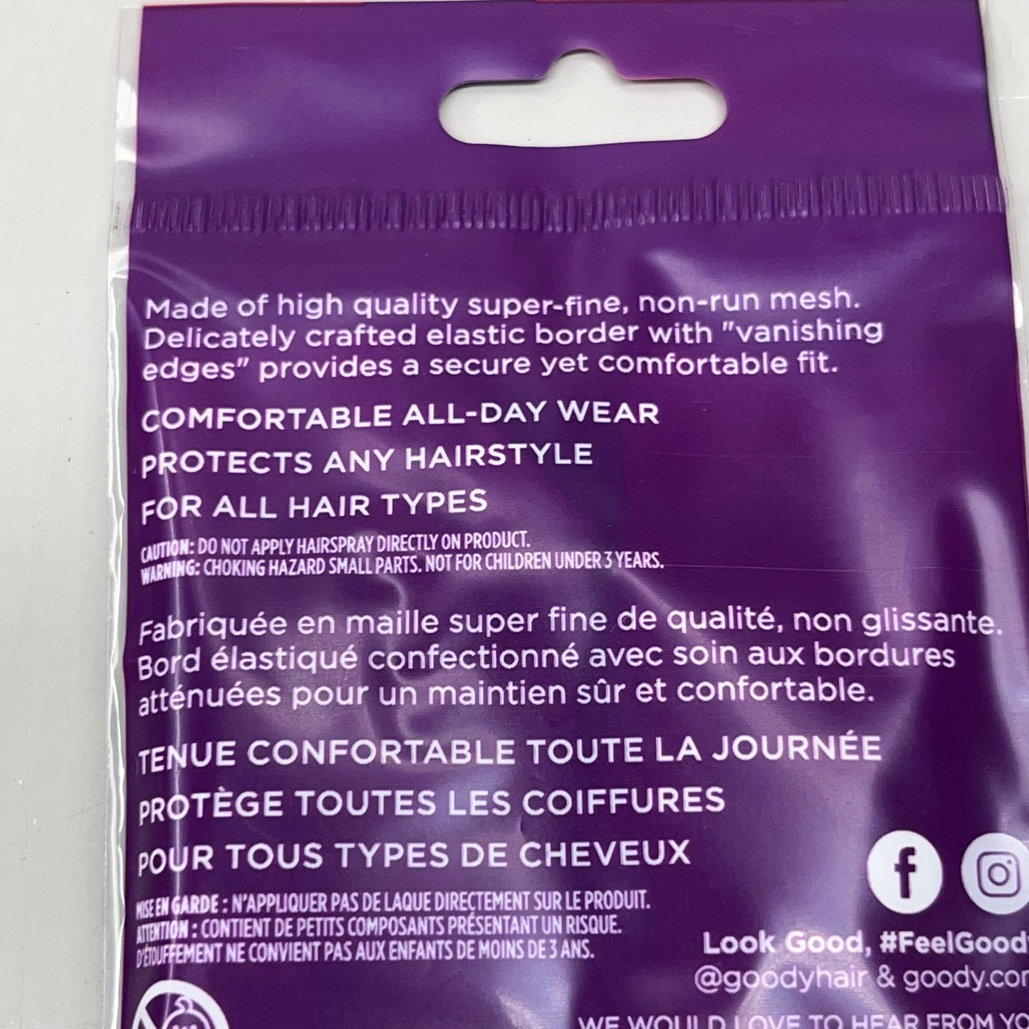 GOODY (6 PACK!) Ouchless Hair Nets Black 3000500