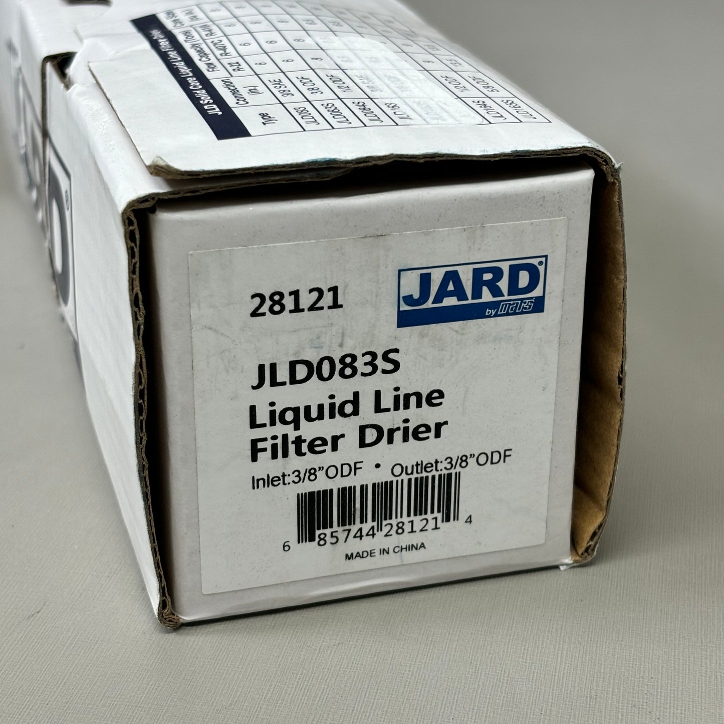 MARS Liquid Line Filer Drier Inlet 3/8" ODF 680 PSIG Copper Connection 28121