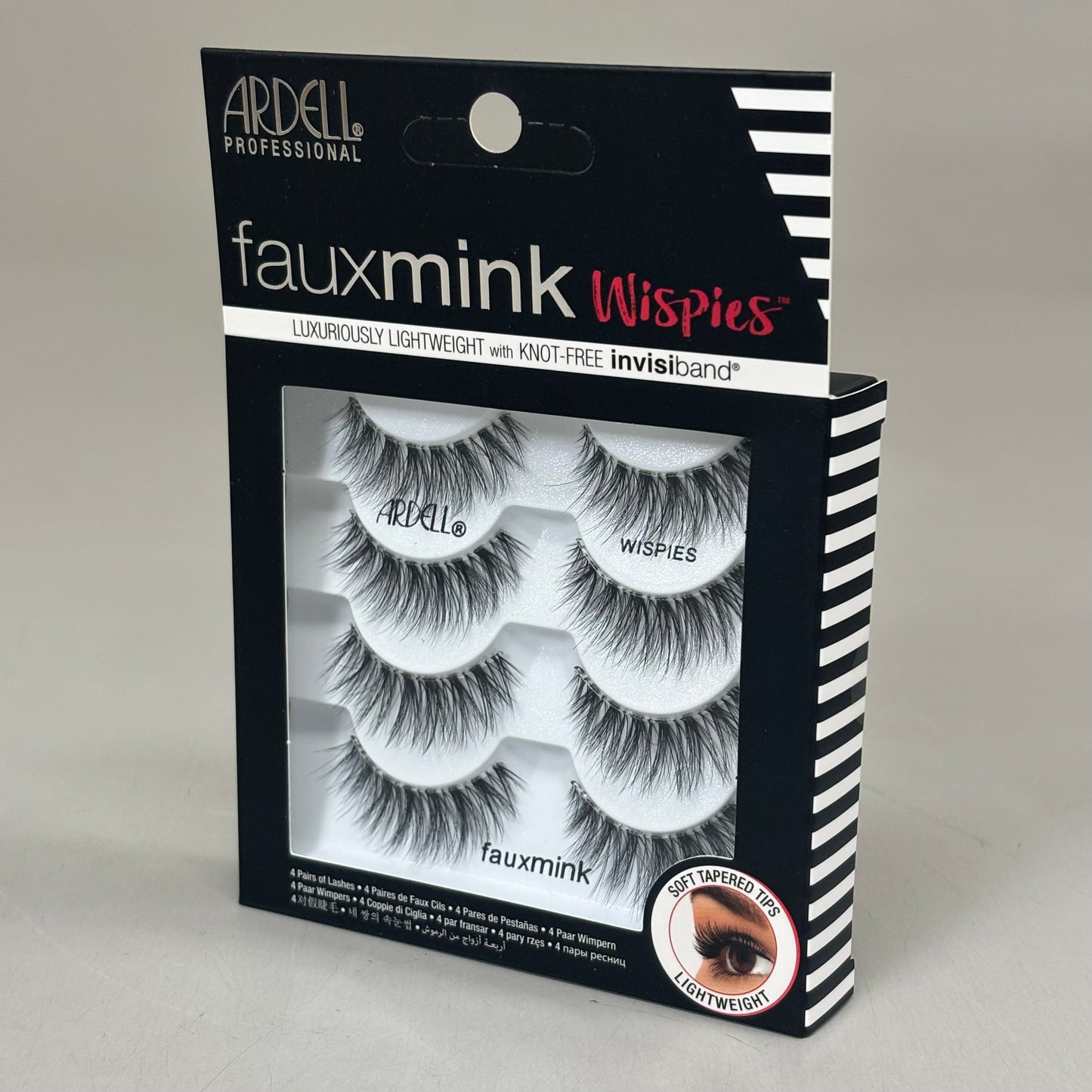 ARDELL (2 PACK, 4 PAIRS EACH) Fauxmink Wispies Lashes Lightweight Knot-Free