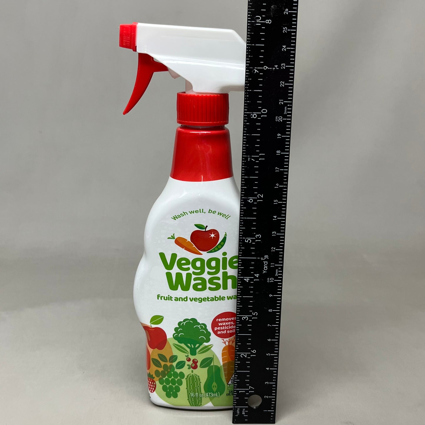 VEGGIE WASH 2-PACK! Fruit and Vegetable Produce Wash Soap 16 fl oz. E R81111 (New)