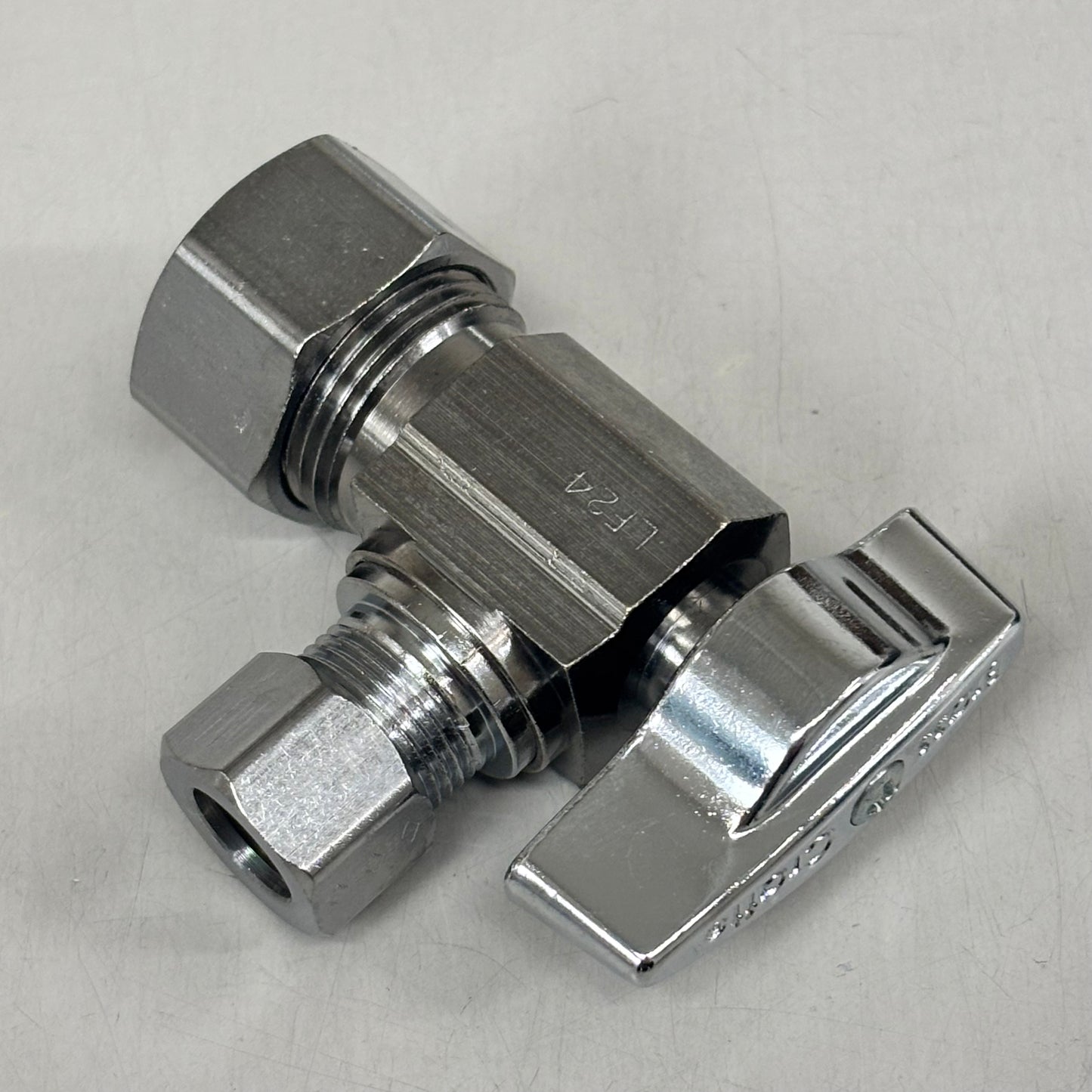 BRASSCRAFT 1/4 Turn Angle Ball Stop 1/2" NOM COMP In X 3/8" OD COMP Out KTCR19XC