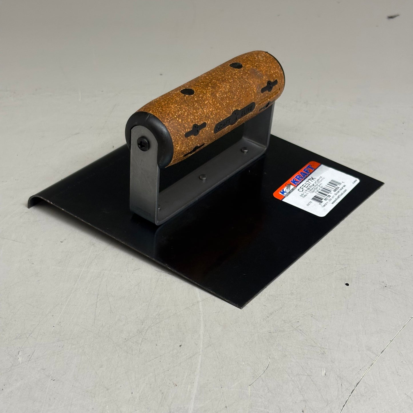 KRAFT TOOL CO Blue Steel Edger with Cork Handle 6" x 6" 1/2"R CF577K (New)