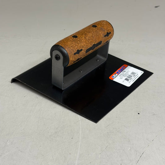 KRAFT TOOL CO Blue Steel Edger with Cork Handle 6" x 6" 1/2"R CF577K (New)