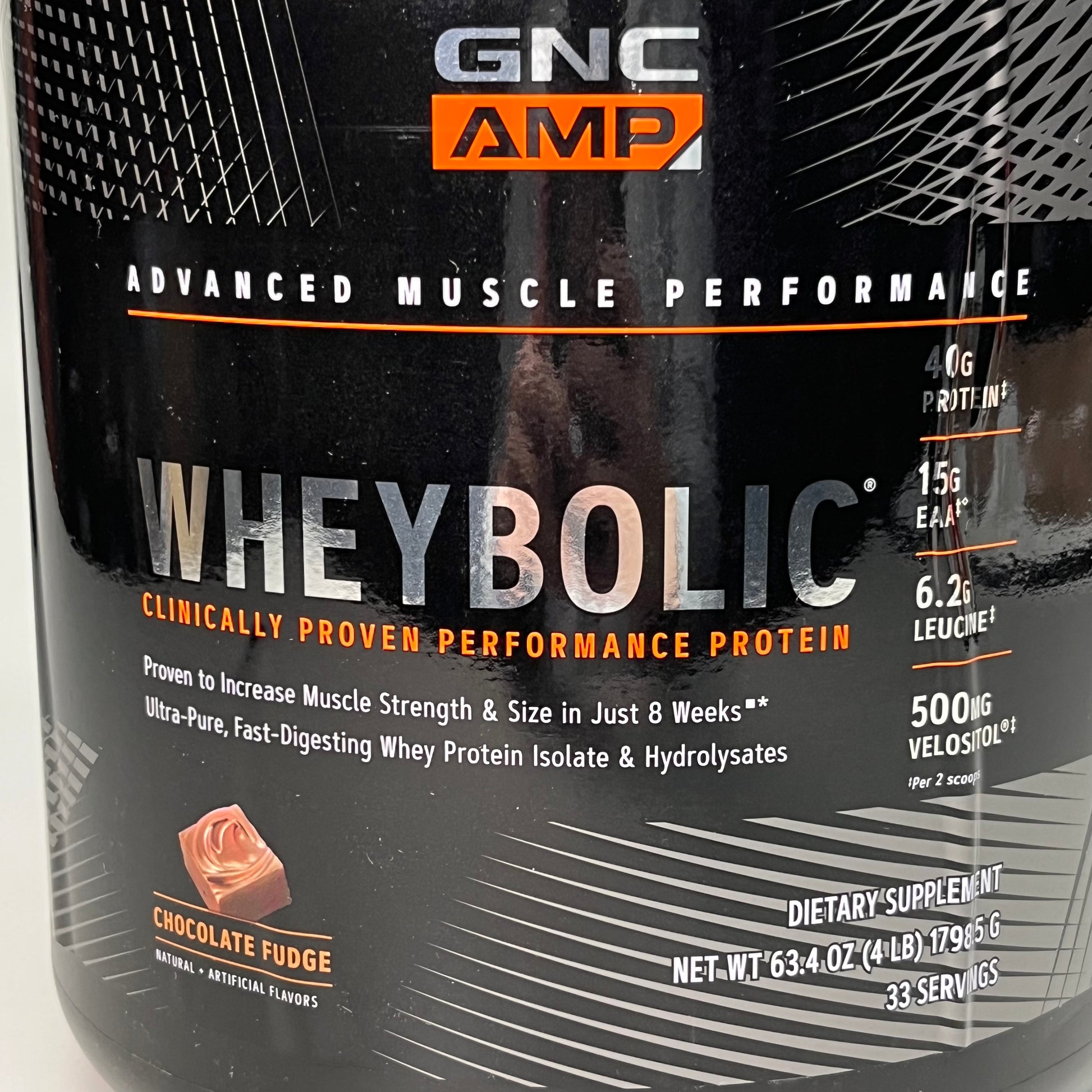 GNC AMP Amplified Wheybolic 40 - Chocolate - 12 Bottles