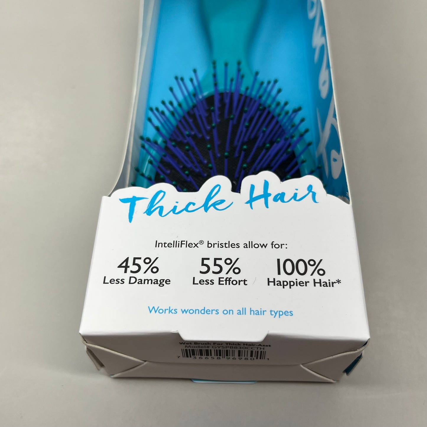 WET BRUSH (2 PACK) Custom Care Detangler Brush-Thick Hair Teal GYSPB830CCTH