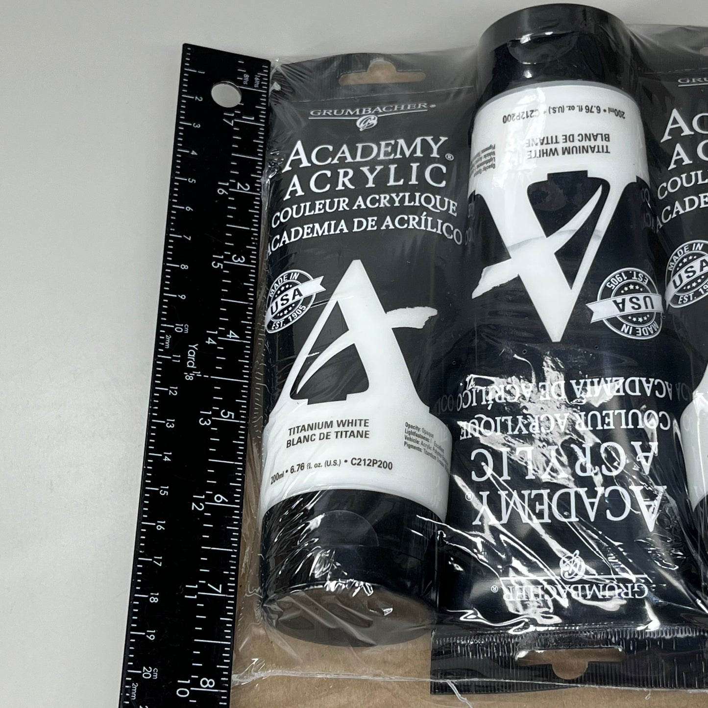 Grumbacher Academy Acrylic, 200ml Tube, Titanium White 