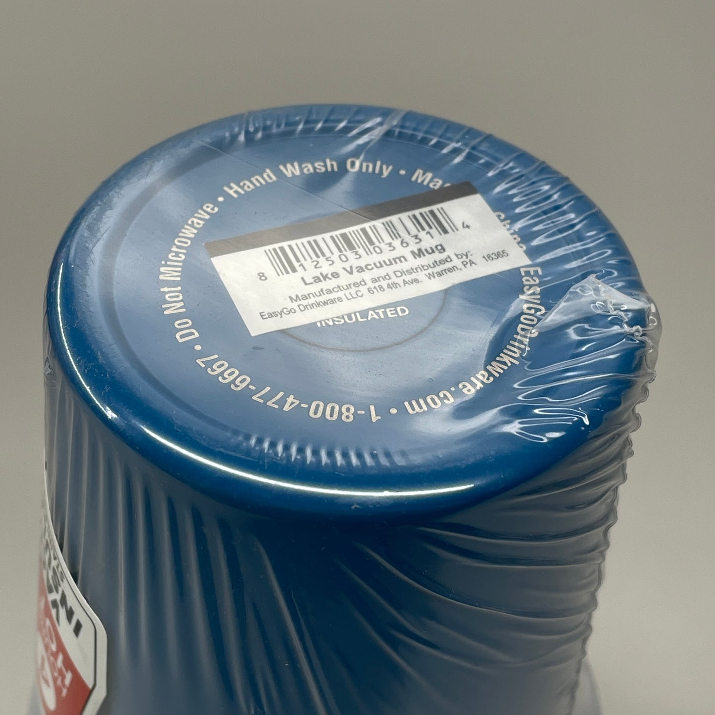 EASYGO DRINKWARE Love's Lake Vacuum Insulated Stainless Steel Mug 40oz Blue LKM-40