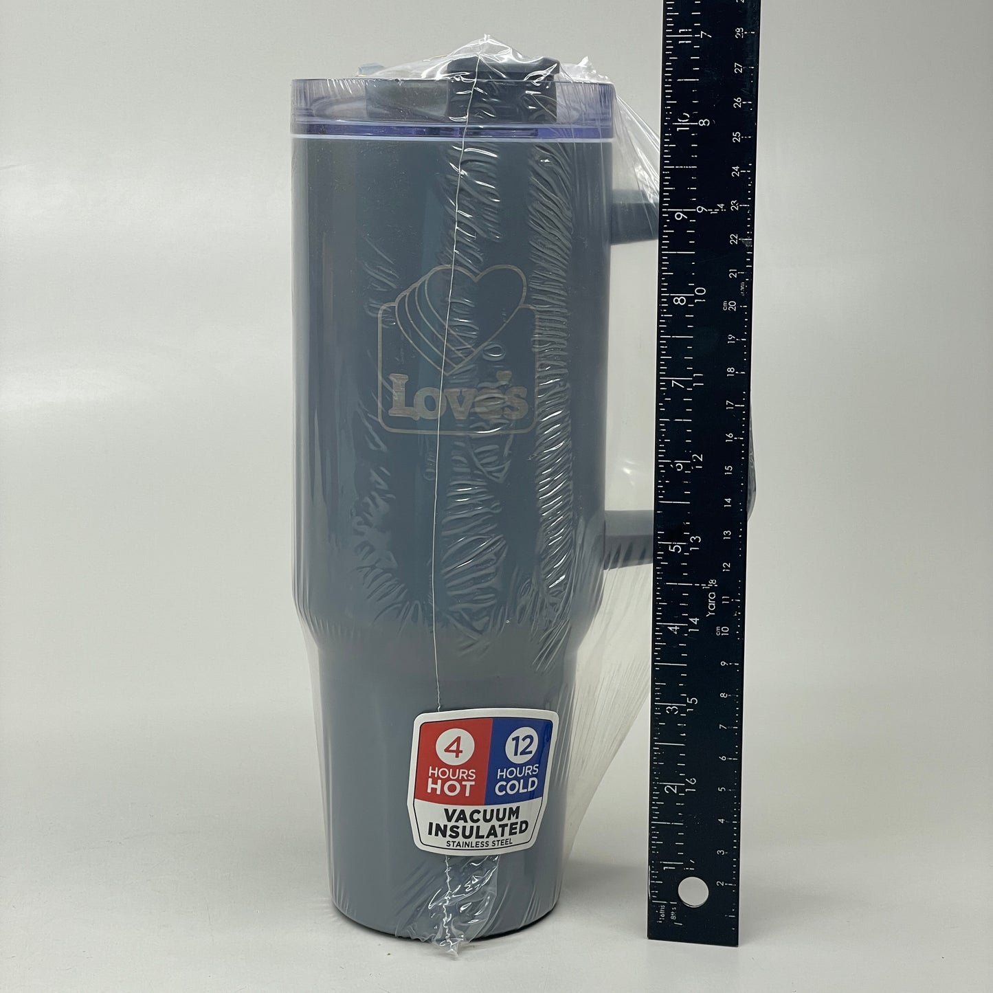 EASYGO DRINKWARE Love's Lake Vacuum Insulated Stainless Steel Mug 40oz Gray LKM-40