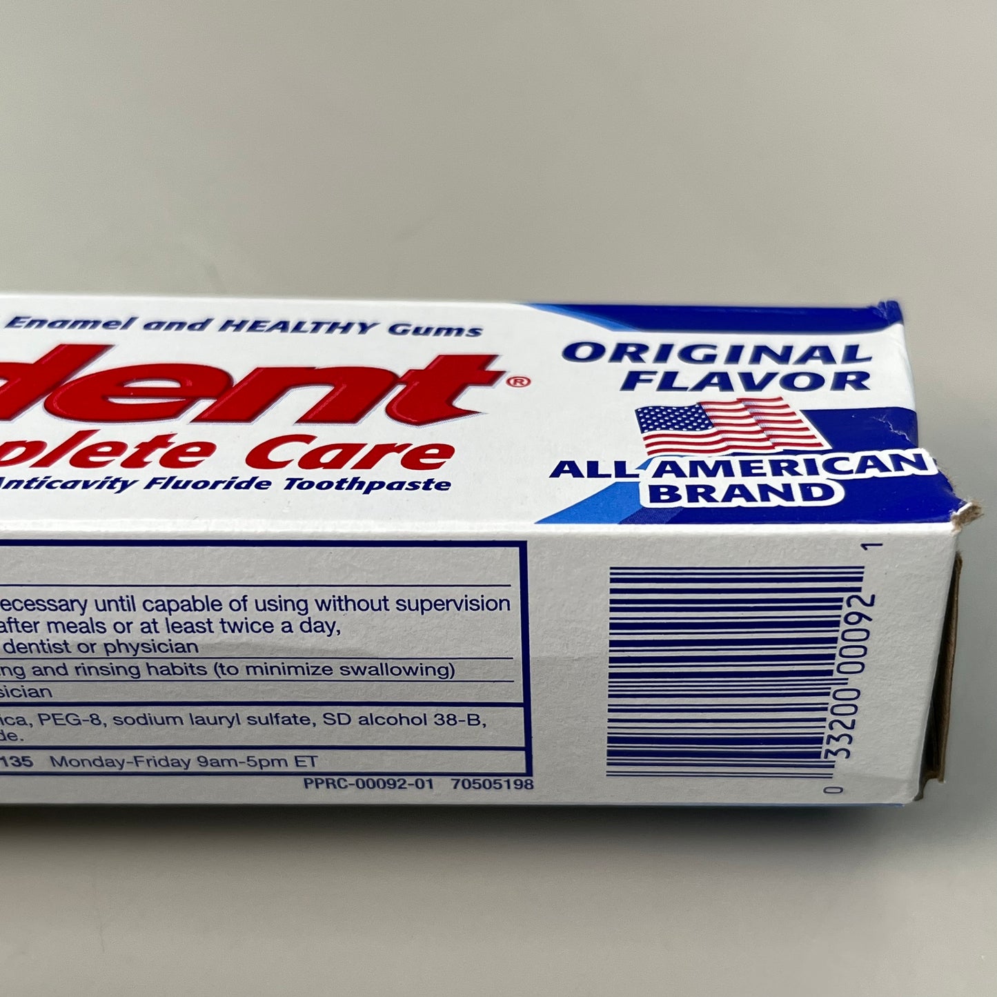 ZA@ PEPSODENT 12-PACK! Complete Care Toothpaste Original Flavor 5.5 oz Each BB 03/25 AS-IS