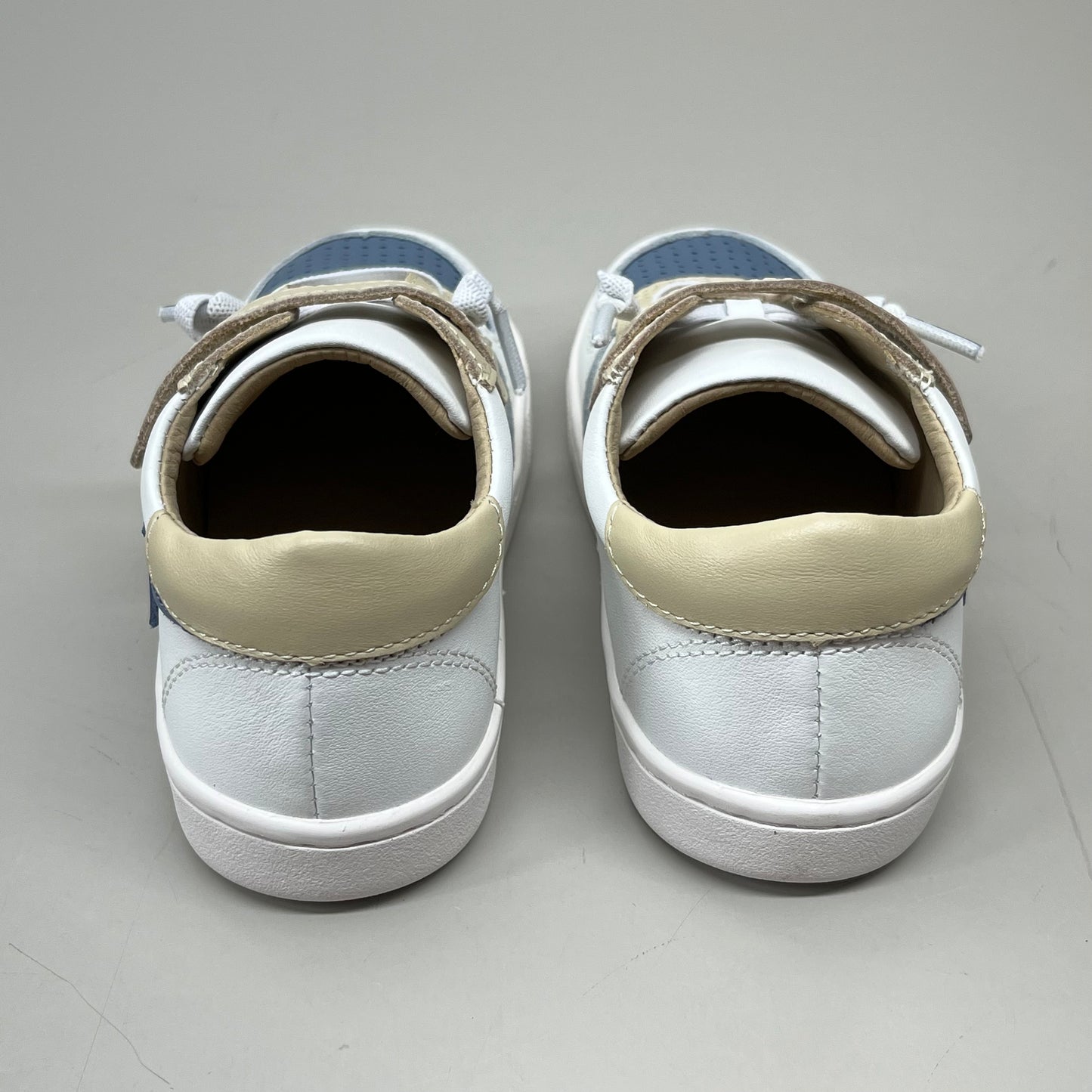 OLD SOLES Runsky Sneakers Leather Shoe Kid’s Sz 27 US 10 Cream/Indigo/Snow #6135