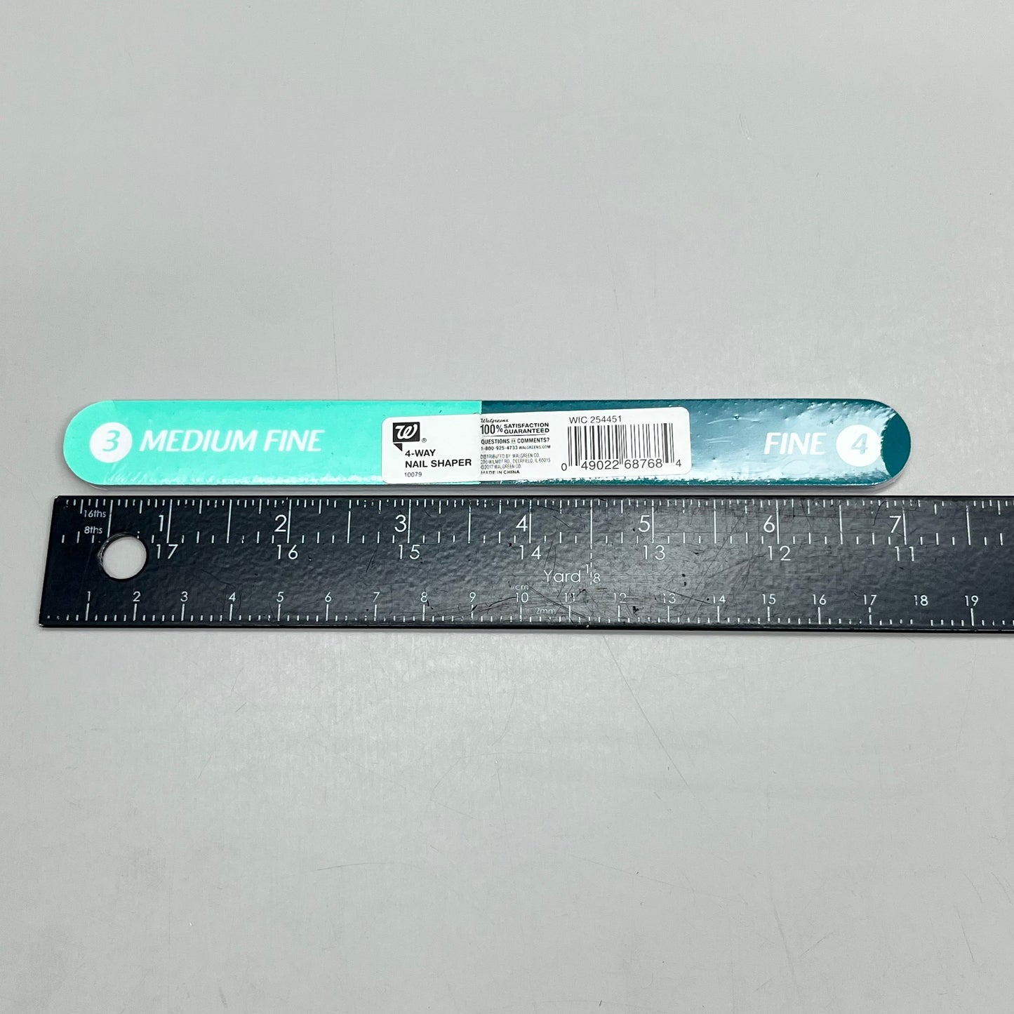 WALGREENS (6 PACK!) 4-Way Nail Shaper Nail File Coarse to Fine 7" WIC 254451