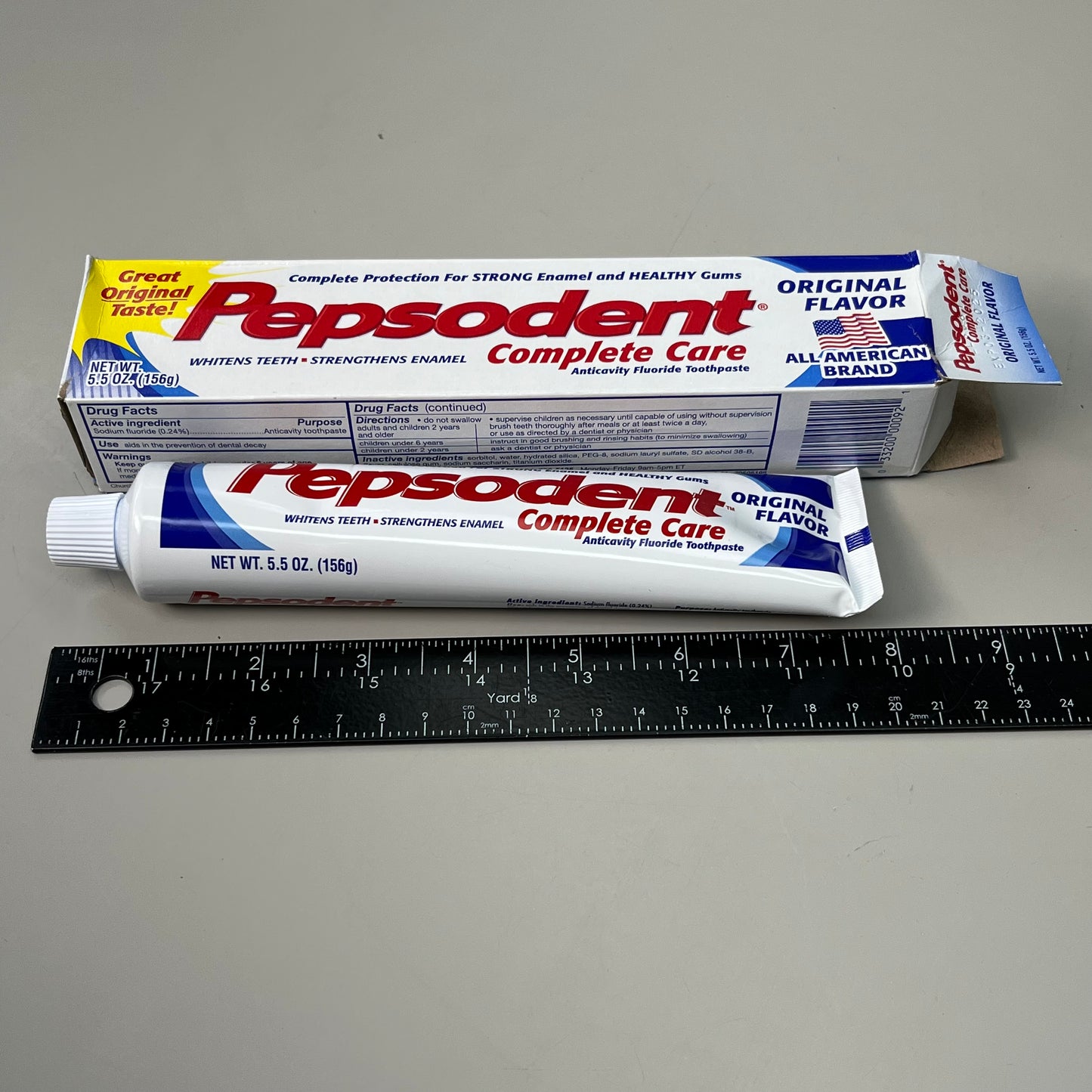 ZA@ PEPSODENT 12-PACK! Complete Care Toothpaste Original Flavor 5.5 oz Each BB 03/25 AS-IS