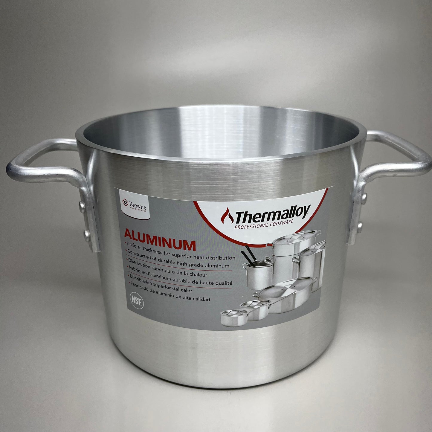 BROWNE Thermalloy Aluminum Stock Pot 8 quarts 5814108 (New)