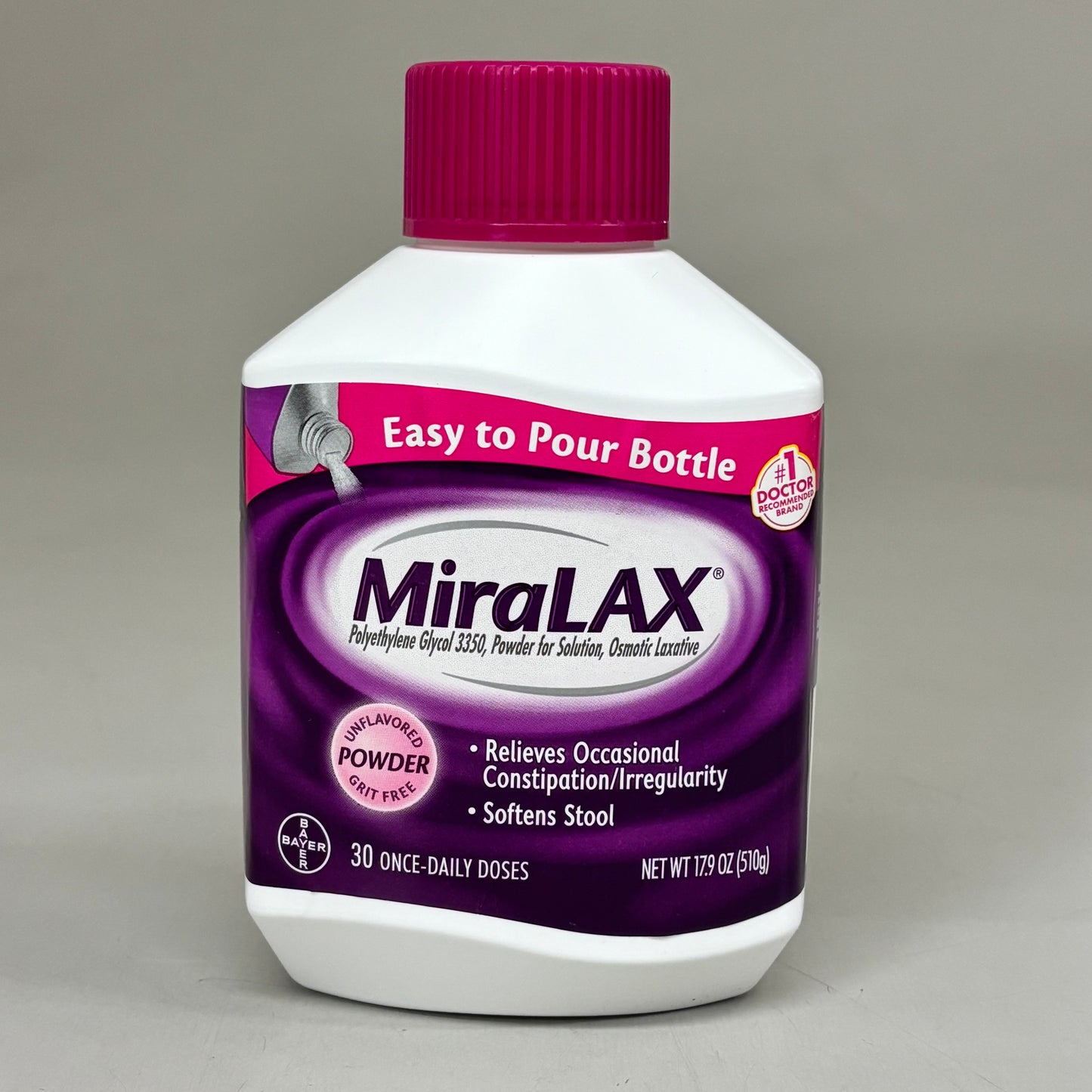 MIRALAX (2 PACK) Laxative Power Gentle Relive for Constipation 179.9 oz BB 11/25