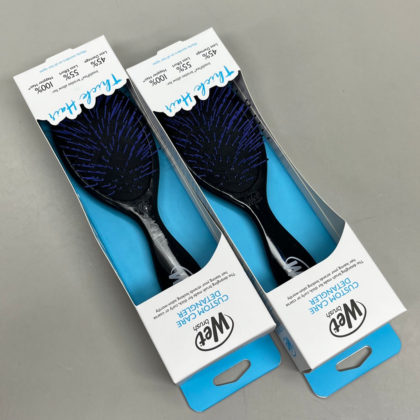 WET BRUSH (2 PACK) Custom Care Detangler Brush-Thick Hair Black GYSPB830CCTH